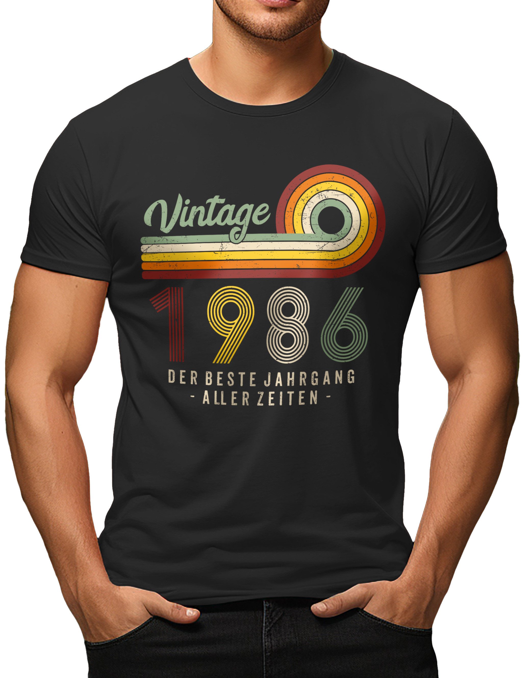 LOBO NEGRO® T-Shirt zum 40. Geburtstag: Vintage Jahrgang 1986 günstig online kaufen
