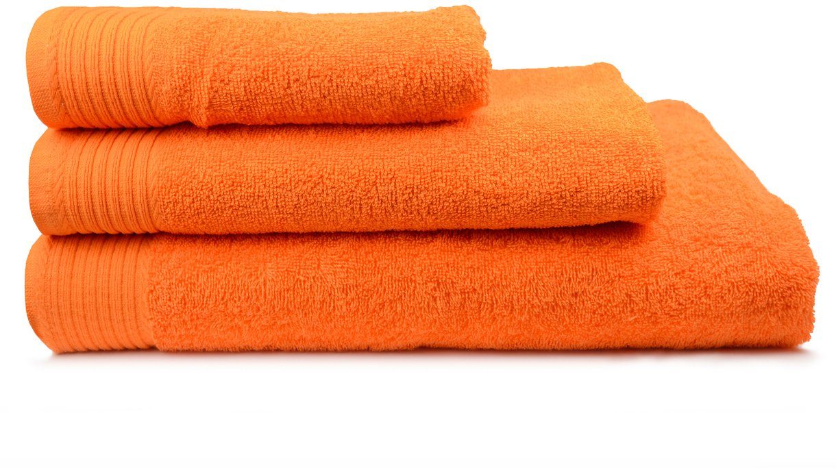 Bestickung mit Gästehandtuch Handtuch oder oder Opa Badetuch, Oma Handtuch Schnoschi Opa hochwertige bestickt Oma Duschtuch orange mit