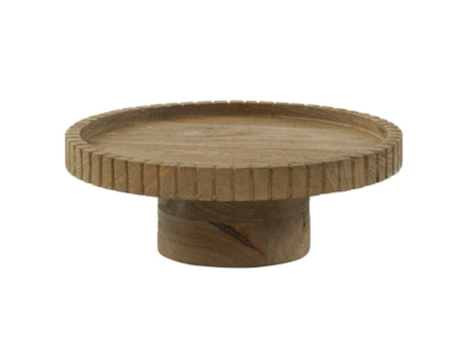 Light & Living Dekofigur & Living Caleta Schale auf Fuß Holz matt 38 cm