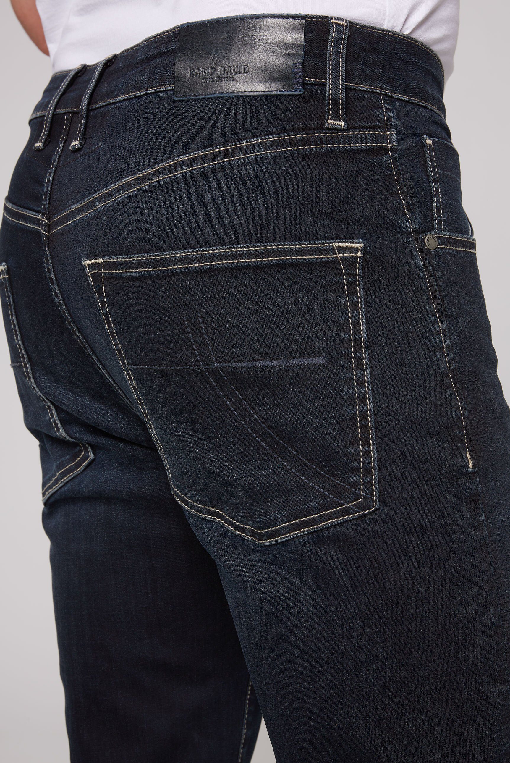 CAMP DAVID Regular-fit-Jeans mit hoher Leibhöhe