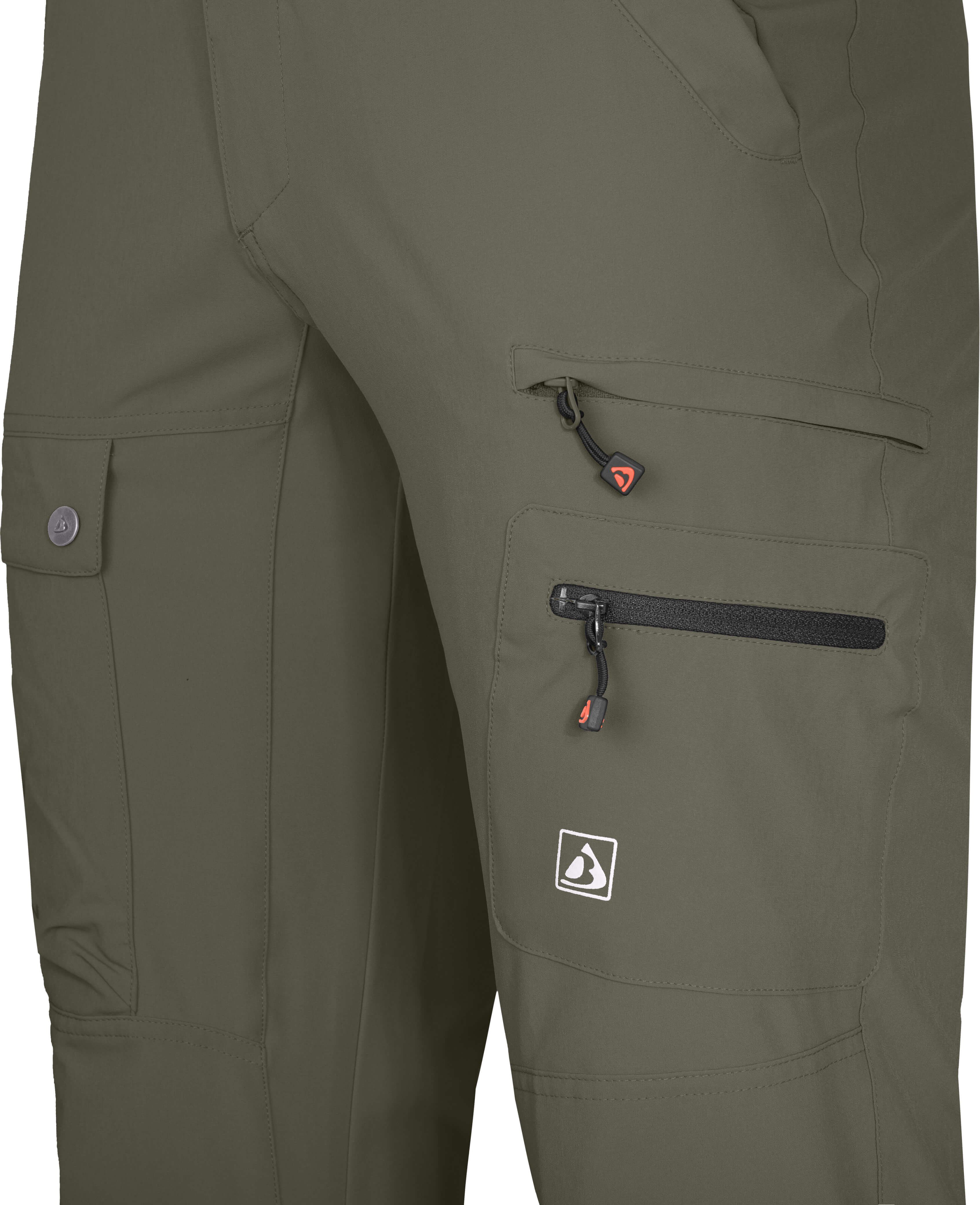 Bergson Outdoorhose FROSLEV COMFORT Herren Wanderhose, recycelt, elastisch, 7 Taschen, Normalgrößen, grau