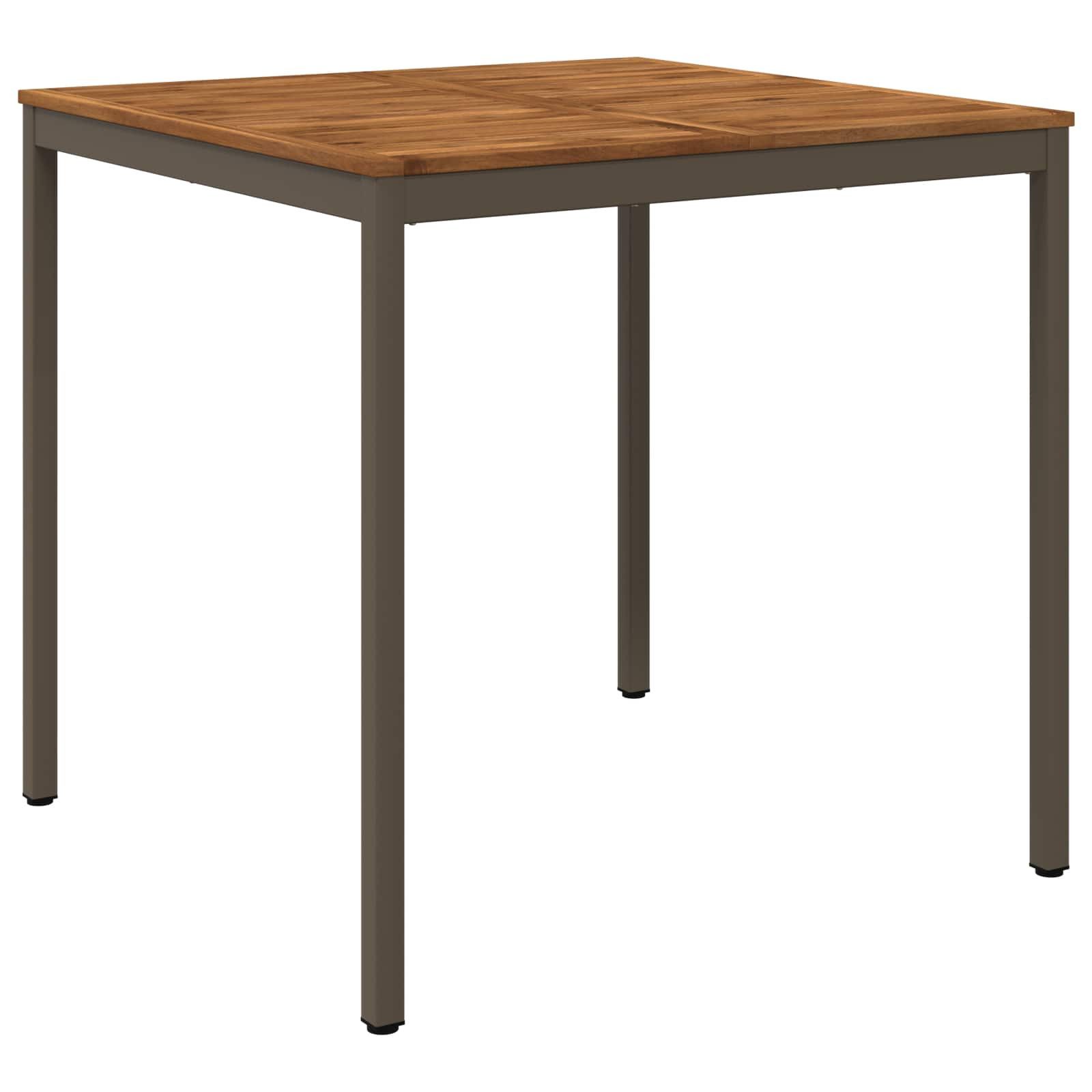 vidaXL Gartentisch Gartenbar-Tisch Natur und Kaffee 110 x 108,5 x 105 cm (1-St)