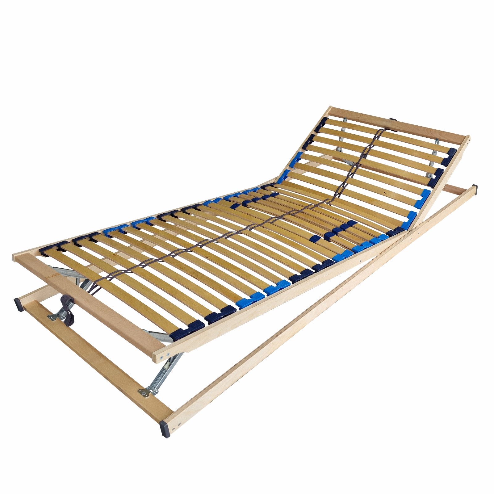 Lattenrost 28 Leisten, verstellbar, stabilisierender Mittelgurt MONTIERT, Matratzen Perfekt, Kopfteil 8 Fach Verstellbar, Fußteil 8 Fach Verstellbar, verstellbarer Lattenrost, made in Germany