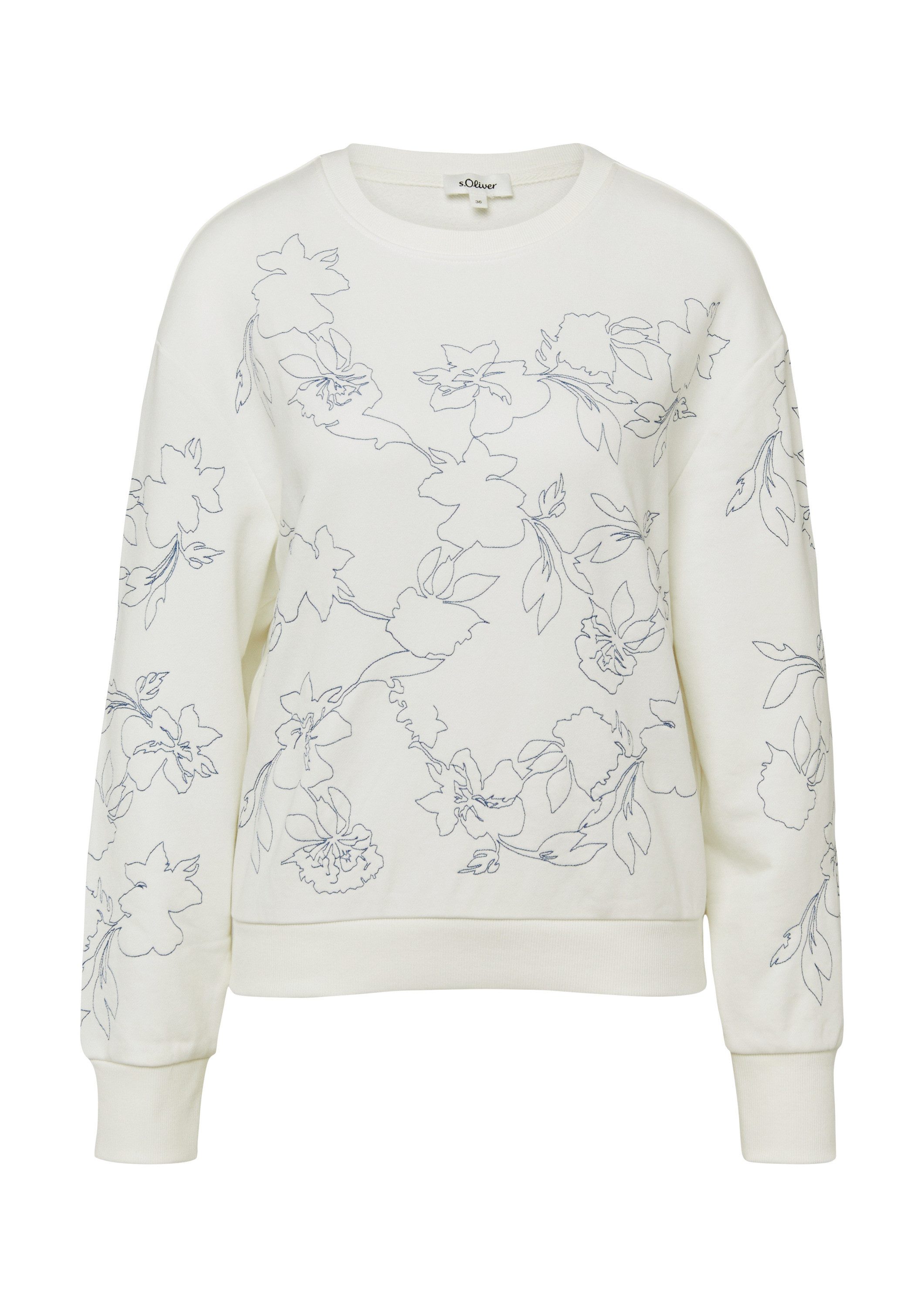 s.Oliver Sweatshirt Sweatshirt Sweatshirt mit Stickerei günstig online kaufen