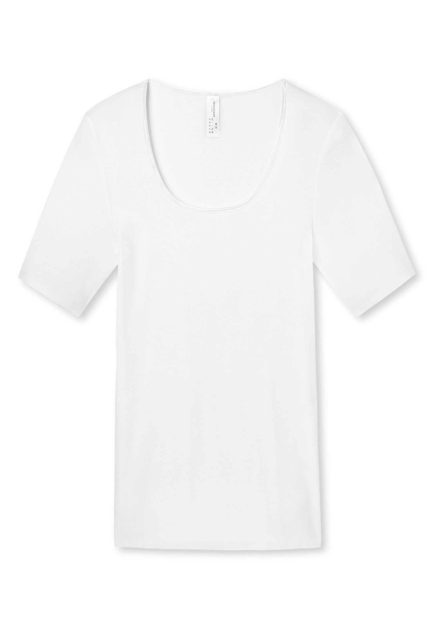 Schiesser Kurzarmshirt Luxury Rundhals-Ausschnitt, 1/2-Arm, Baumwolle, günstig online kaufen