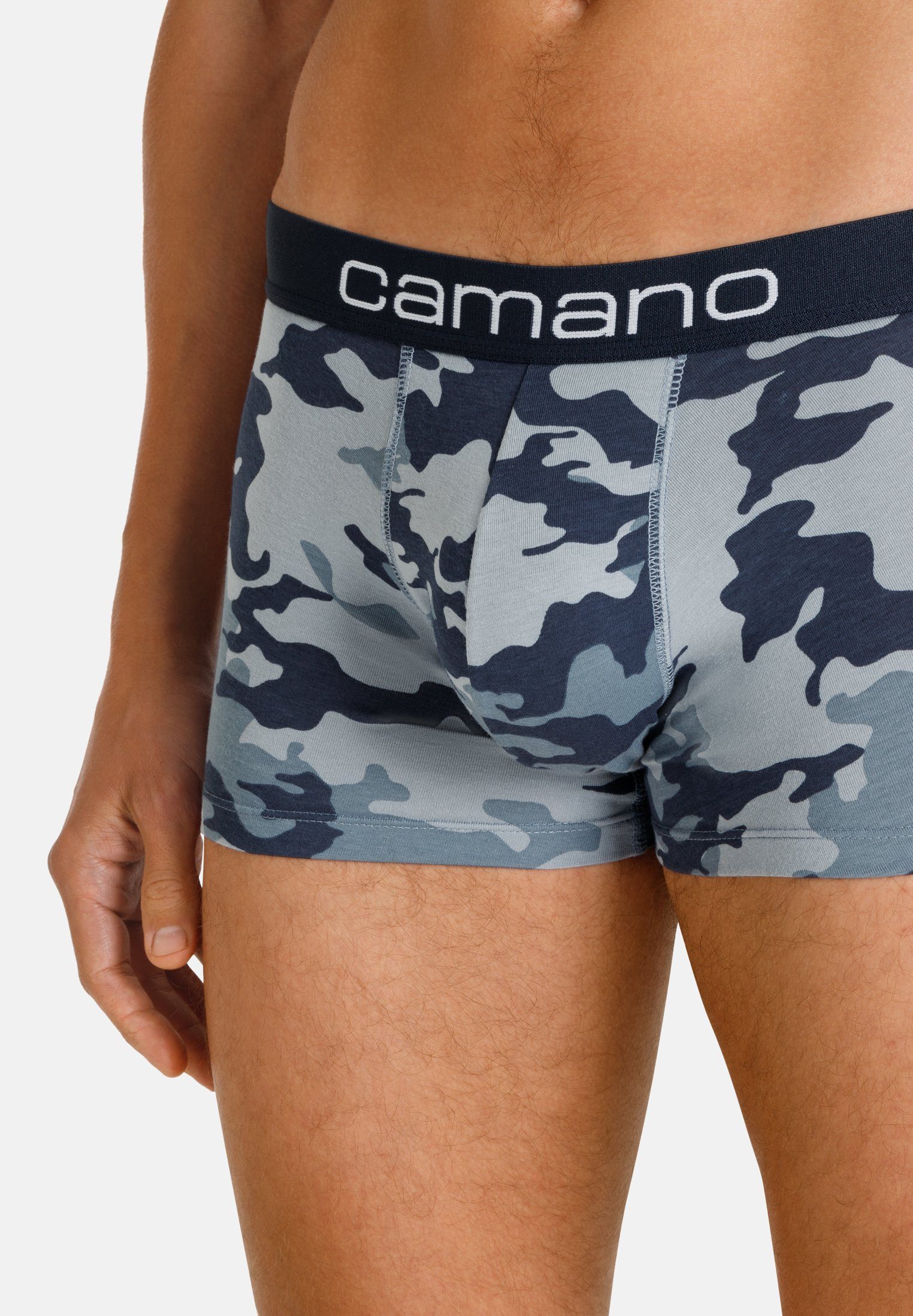 Camano Baumwolle (BCI) mit Comfort 2er nachhaltigerer blau (2-St) Boxershorts Pack