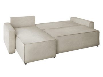 MIRJAN24 Ecksofa Madryt, mit Schlaffunktion und Bettkasten, L-Form Couch mit Bettfunktion