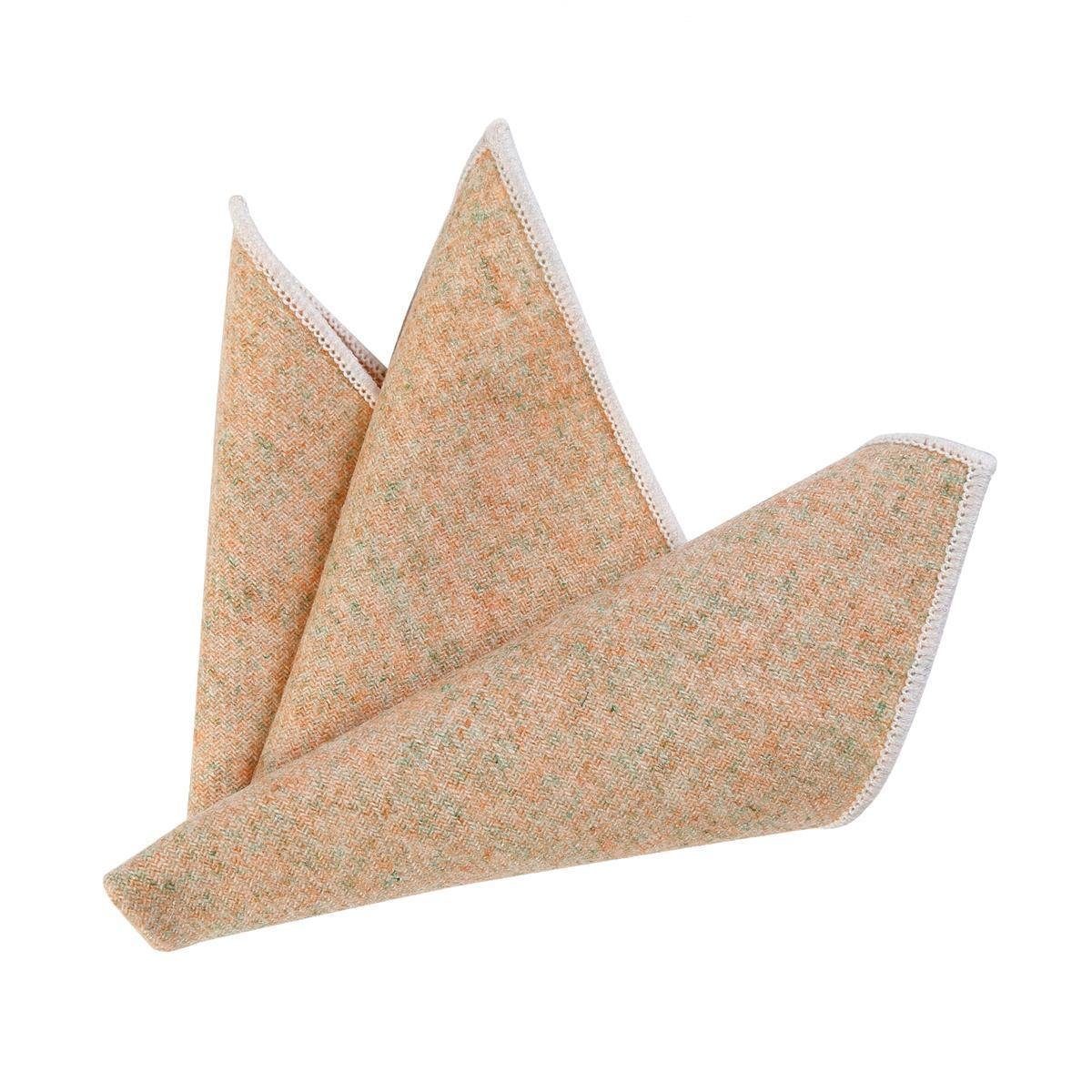 DonDon Einstecktuch DonDon Einstecktuch Tweed Style einfarbig, (Packung, 1-St), zum Falten, Tweed-Look