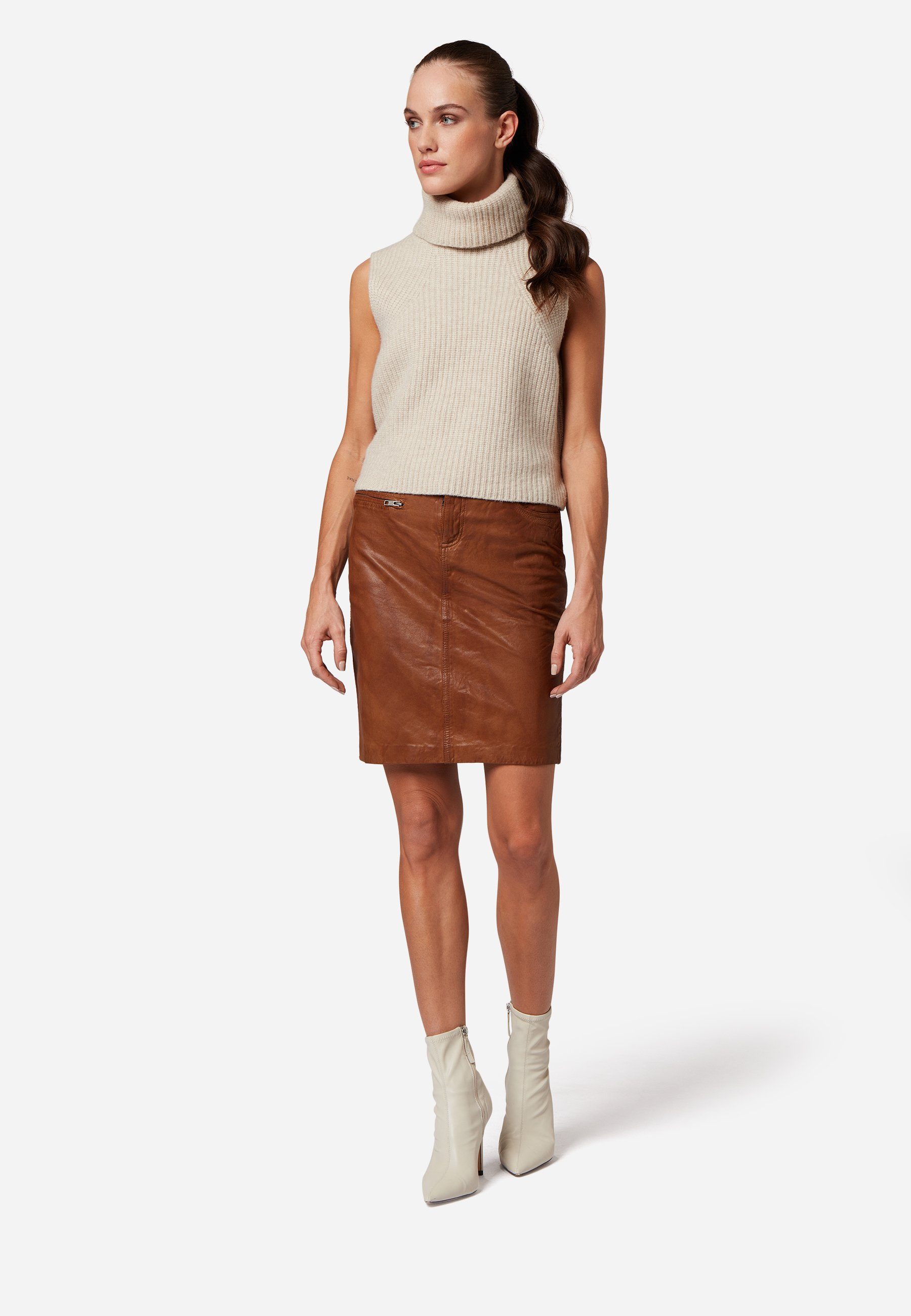 RICANO Lederrock 0132 Skirt Hochwertiges Lammleder günstig online kaufen