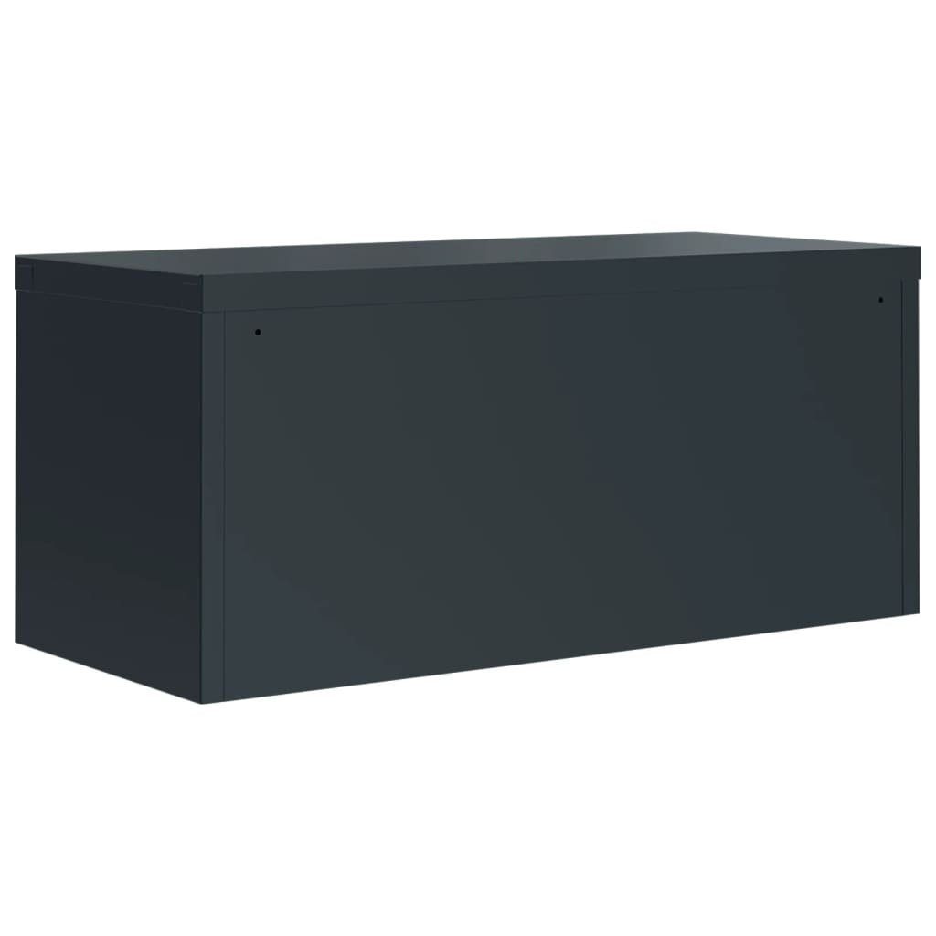 vidaXL Aktenschrank Aktenschrank 90x40x40 Stahl (1-St) cm Anthrazit