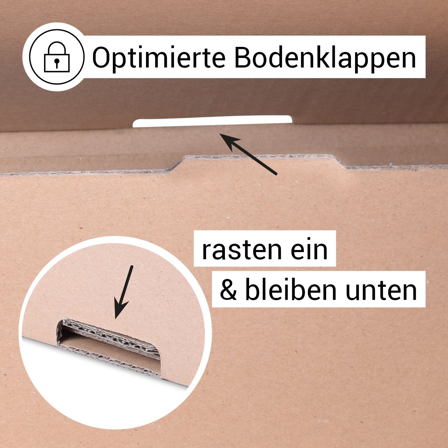 pajoma® Aufbewahrungsbox XXL Umzugskarton (Spar-Set), Profi Aktenkarton 2-wellig, extra stabil bis 40 kg – Bild 4 von 5