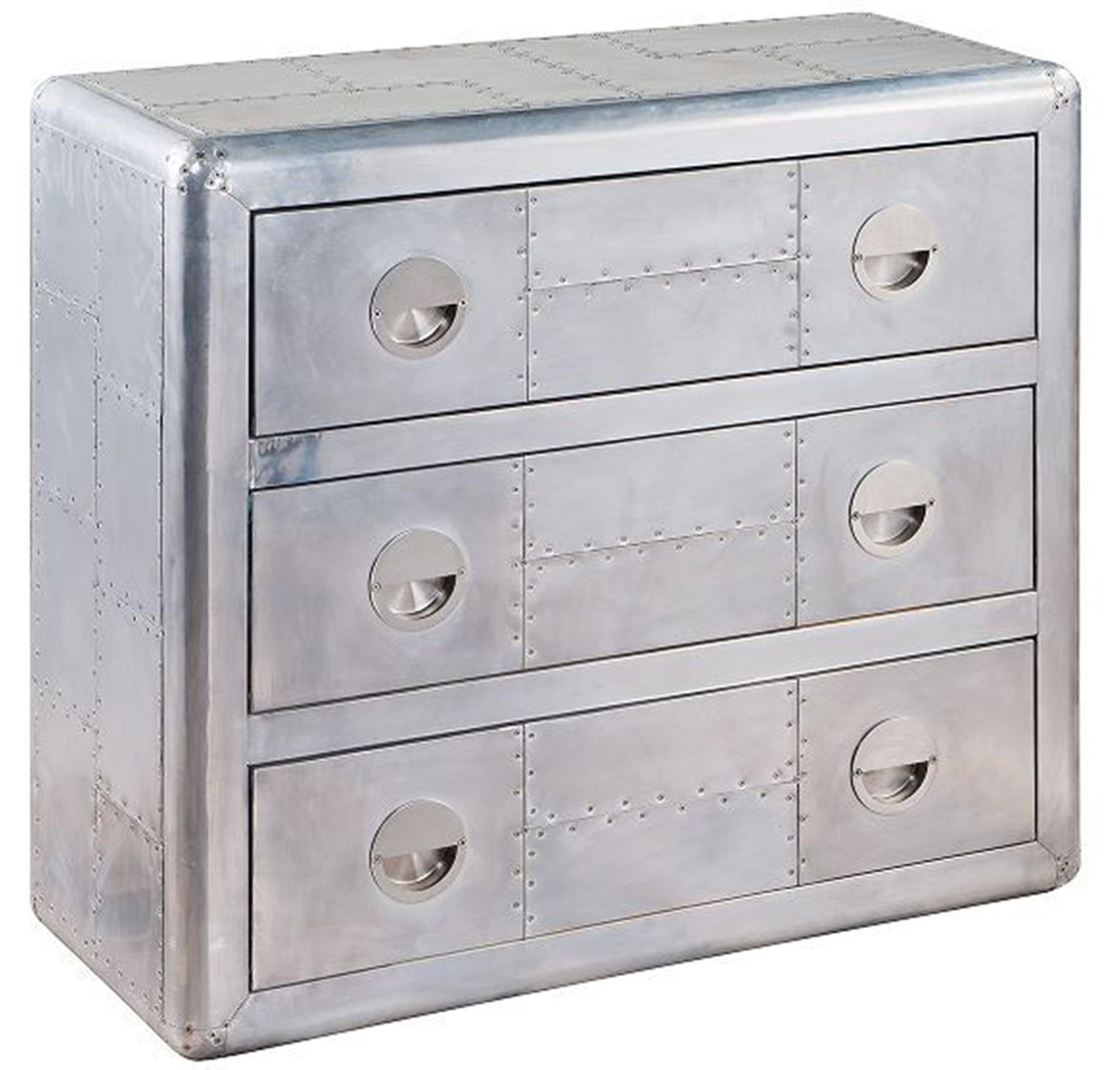 JVmoebel Kommode Vintage Retro Schrank Schubladenregal Flugzeug Aviater SOFORT (1 St., Kommode), Made in Europa