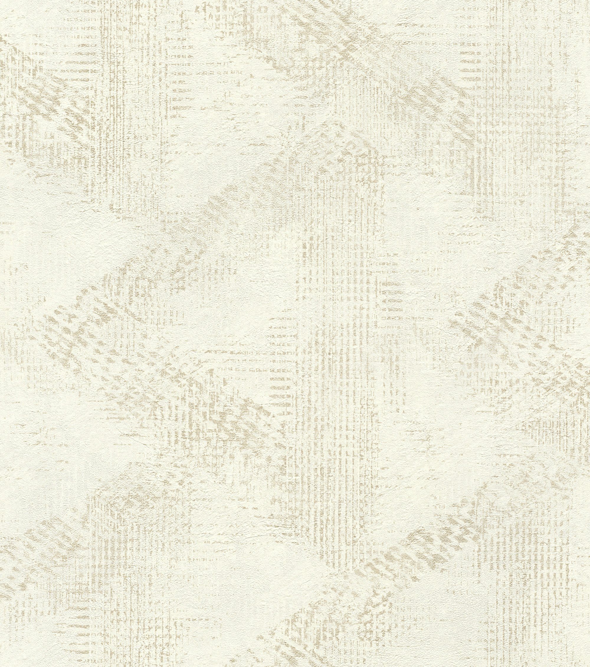 Finca, St) gemustert, (1 geprägt, weiß geometrisch, Rasch Vliestapete