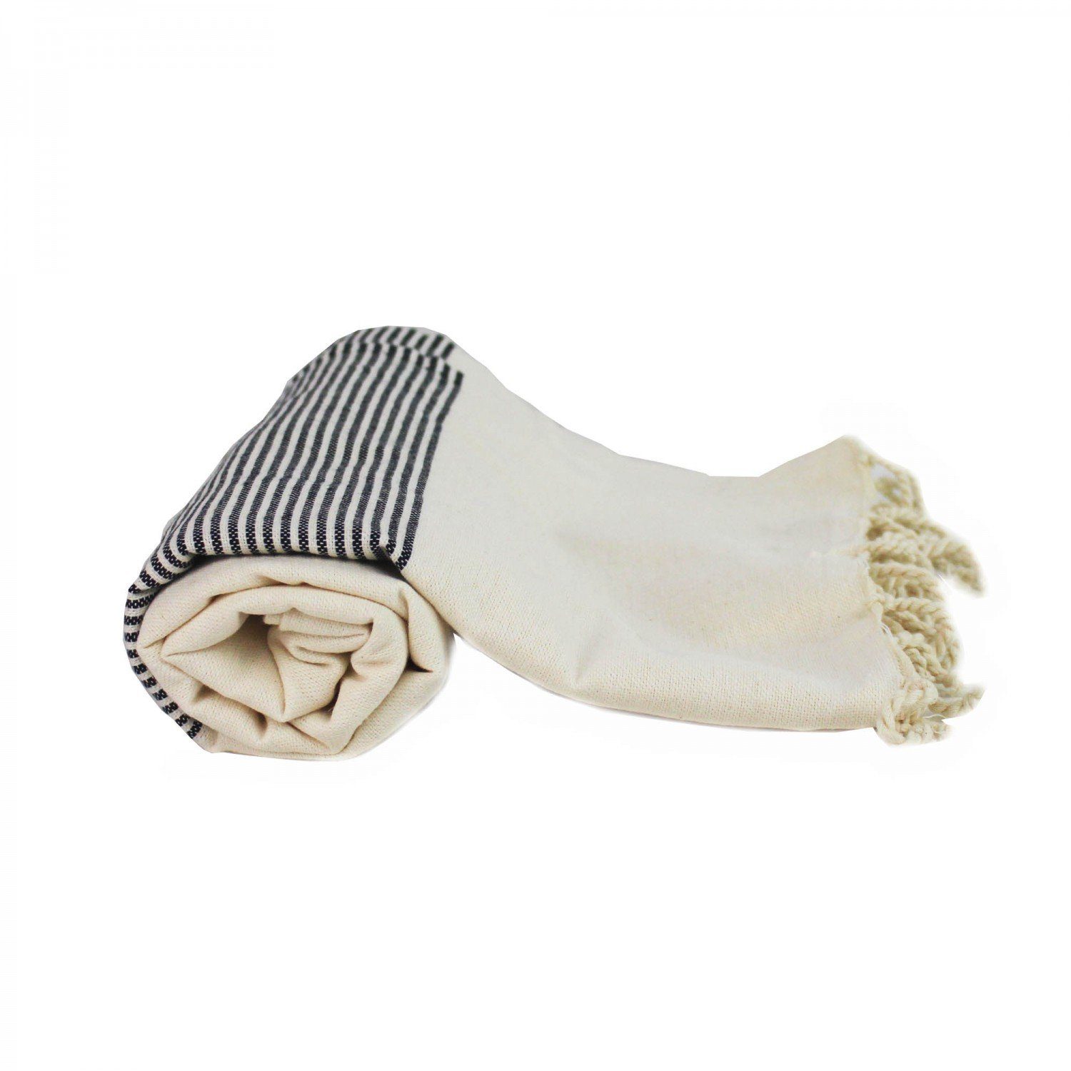 mitienda Hamamtuch Handtuch Fouta Natur 100% Baumwolle aus Tunesien, Frottier
