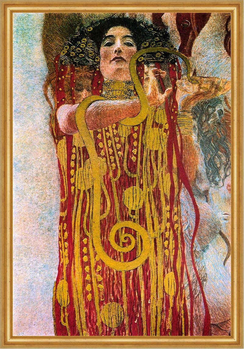 Kunstdruck Hygieia Fakultätsbilder Jugendstil LW Gustav Klimt A2 008, (1 St)