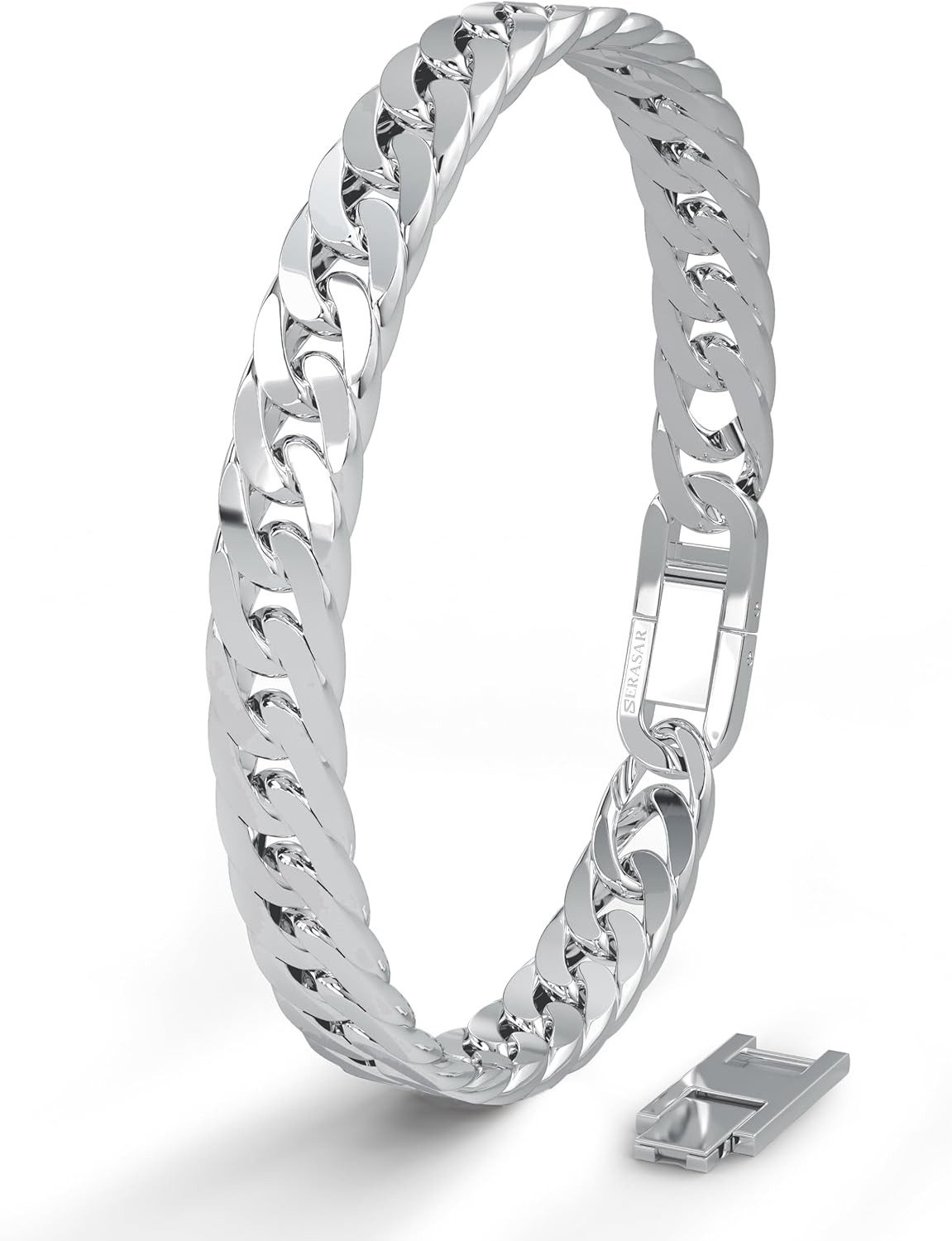 SERASAR Armband Edelstahlarmband für Herren "Cuban" Chirurgenstahl 316L, Wa günstig online kaufen