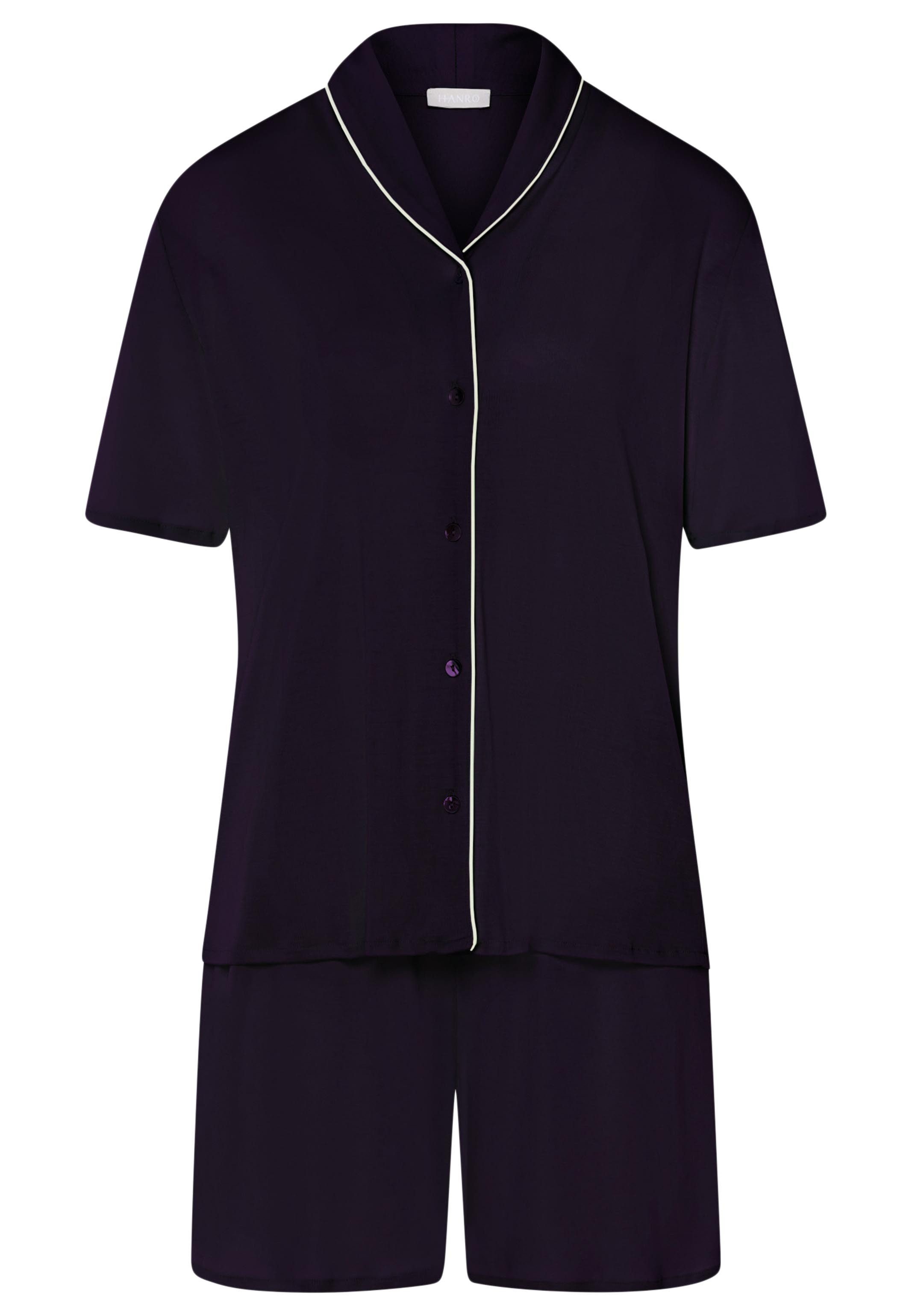 Hanro Pyjama Natural Comfort (Set, 2 tlg) Pyjama - Atmungsaktiv - Zweiteiliges Pyjama-Set mit kurzen Ärmeln