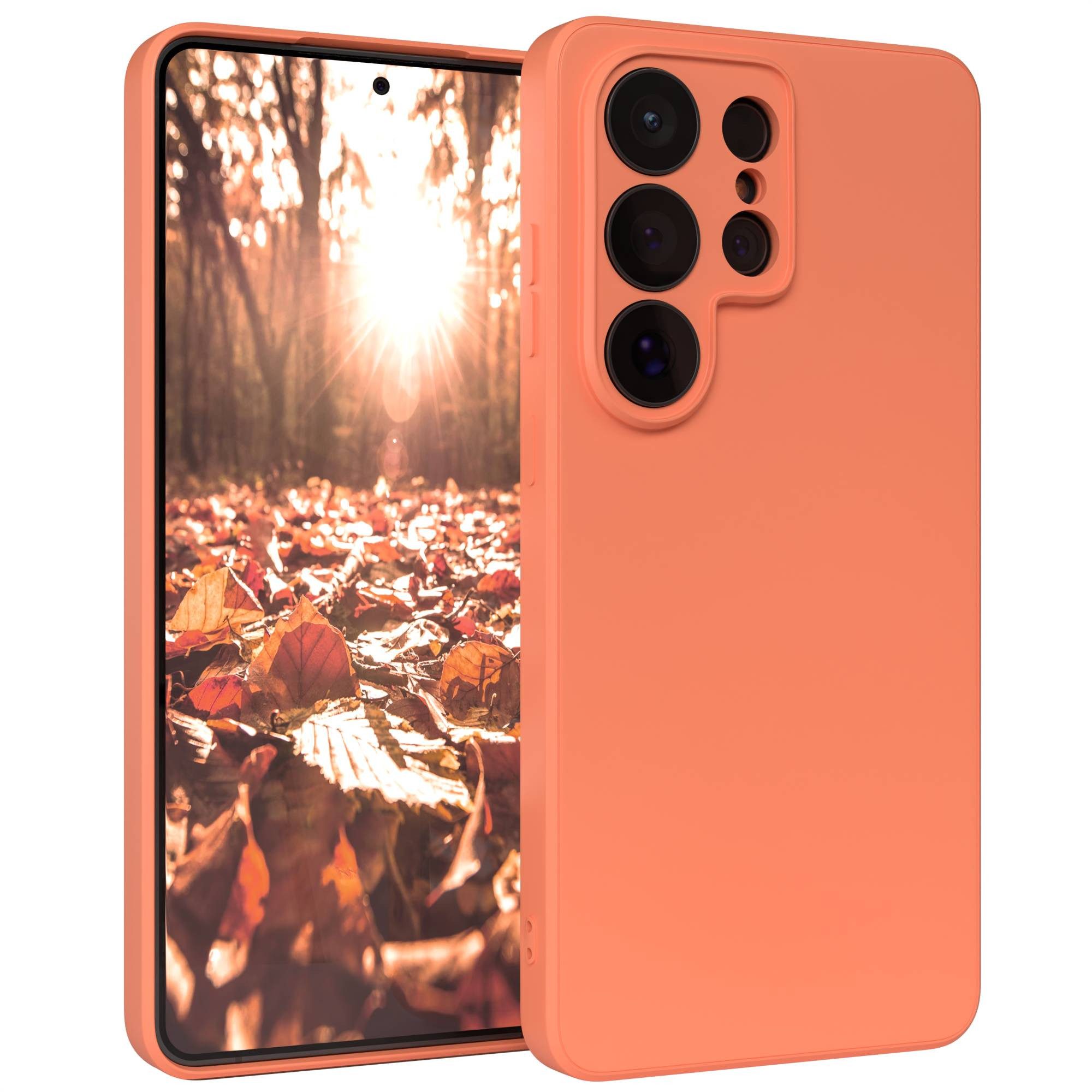 EAZY CASE Handyhülle TPU Hülle für Samsung Galaxy S26 Ultra 6,9 Zoll, Schutzhülle mit Kameraschutz Telefonhülle elastisch Bumper tpu Orange