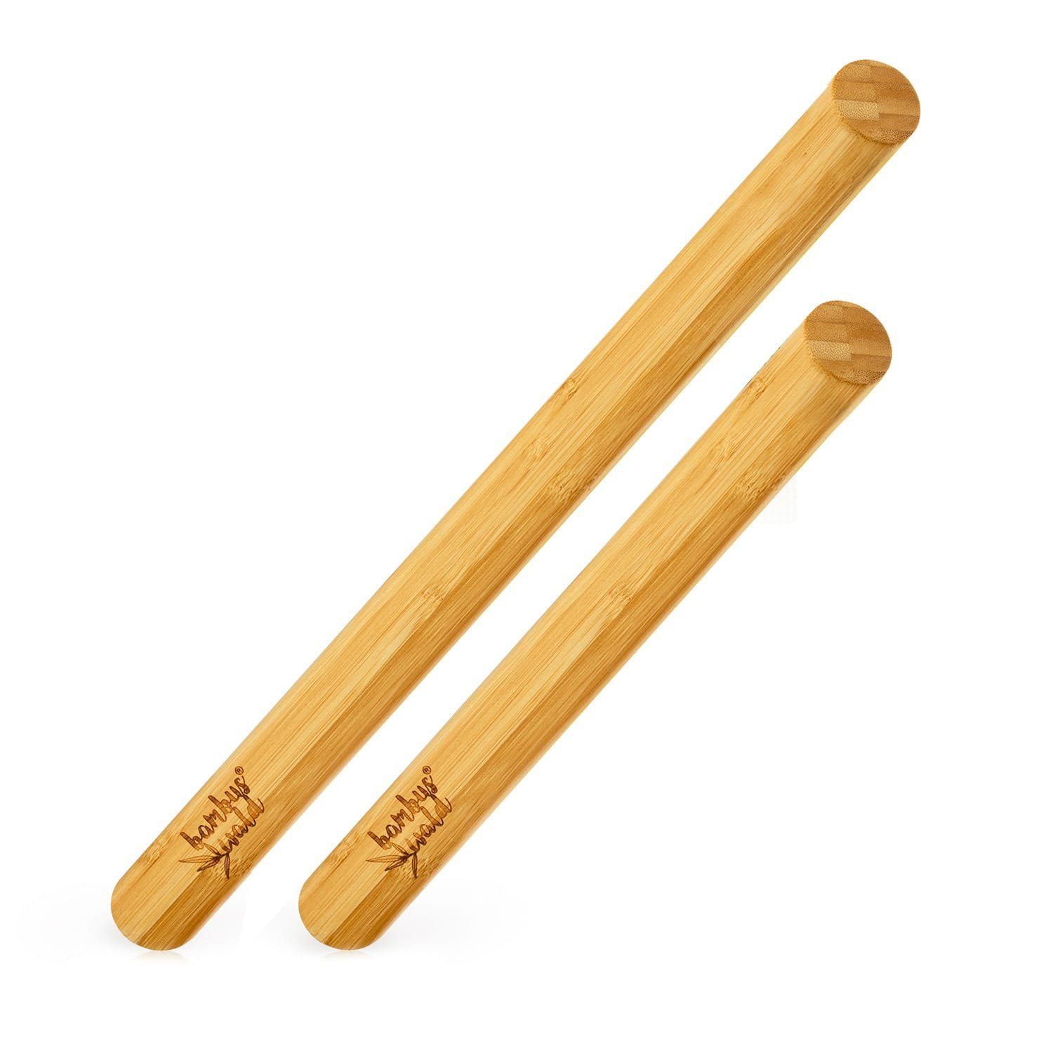 Klarstein Teigroller Teigroller 2er-Set 100 % Bambus 30/40 x 3,3 cm (Lx) glatt Bambus Bambus