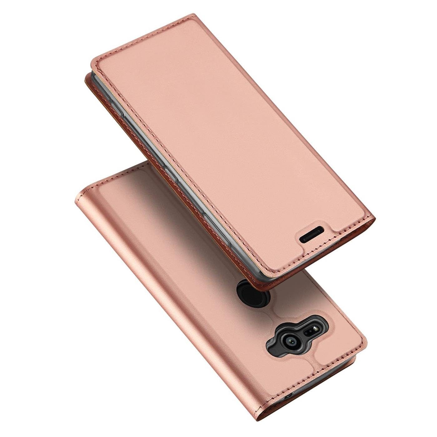 CoolGadget Handyhülle Magnet Case Handy Tasche für Sony Xperia XZ2 Compact 5 Zoll, Hülle Klapphülle Ultra Slim Flip Cover Sony XZ2 Compact Schutzhülle