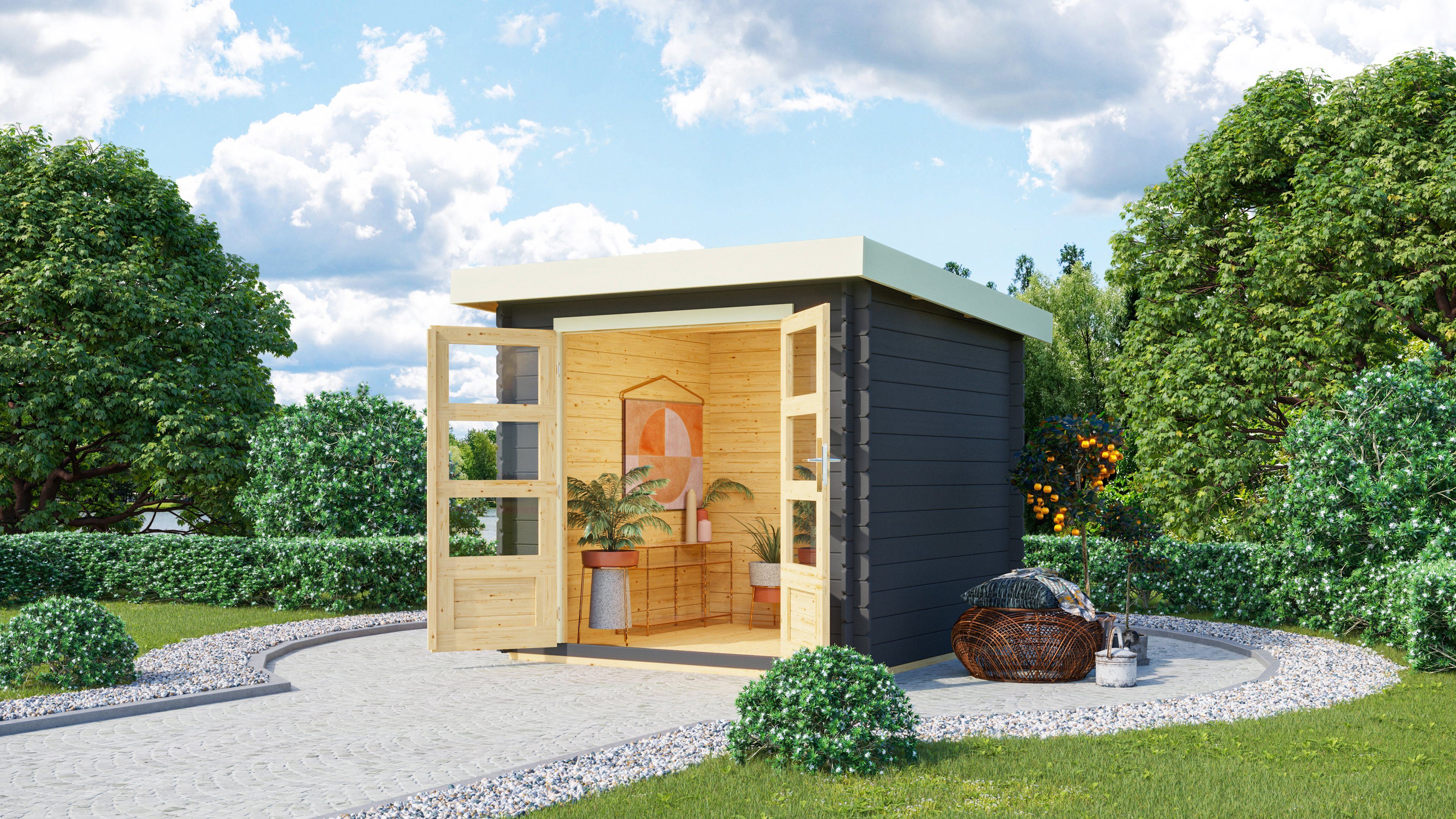 Gartenhaus (Set), 2, cm, Schloßsee Fußboden im Haus mit KONIFERA 255x273 BxT: