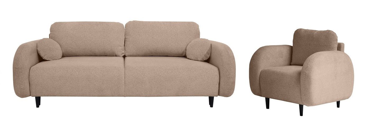 MOEBLO Polstergarnitur Carina, (Wohnzimmergarnitur Zweisitzer-Sofa Sessel günstig online kaufen