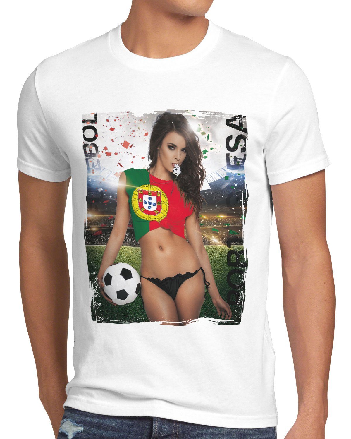 style3 Print-Shirt Herren Deutschland Soccer Germany Weiss T-Shirt Fußball Girl EM Trikot 2022