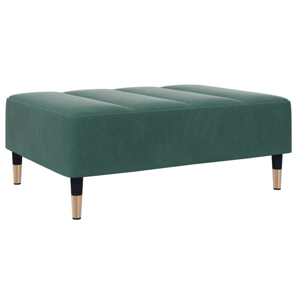 vidaXL Polsterhocker Fußhocker Dunkelgrün 77x55x31 cm Samt (1 St)