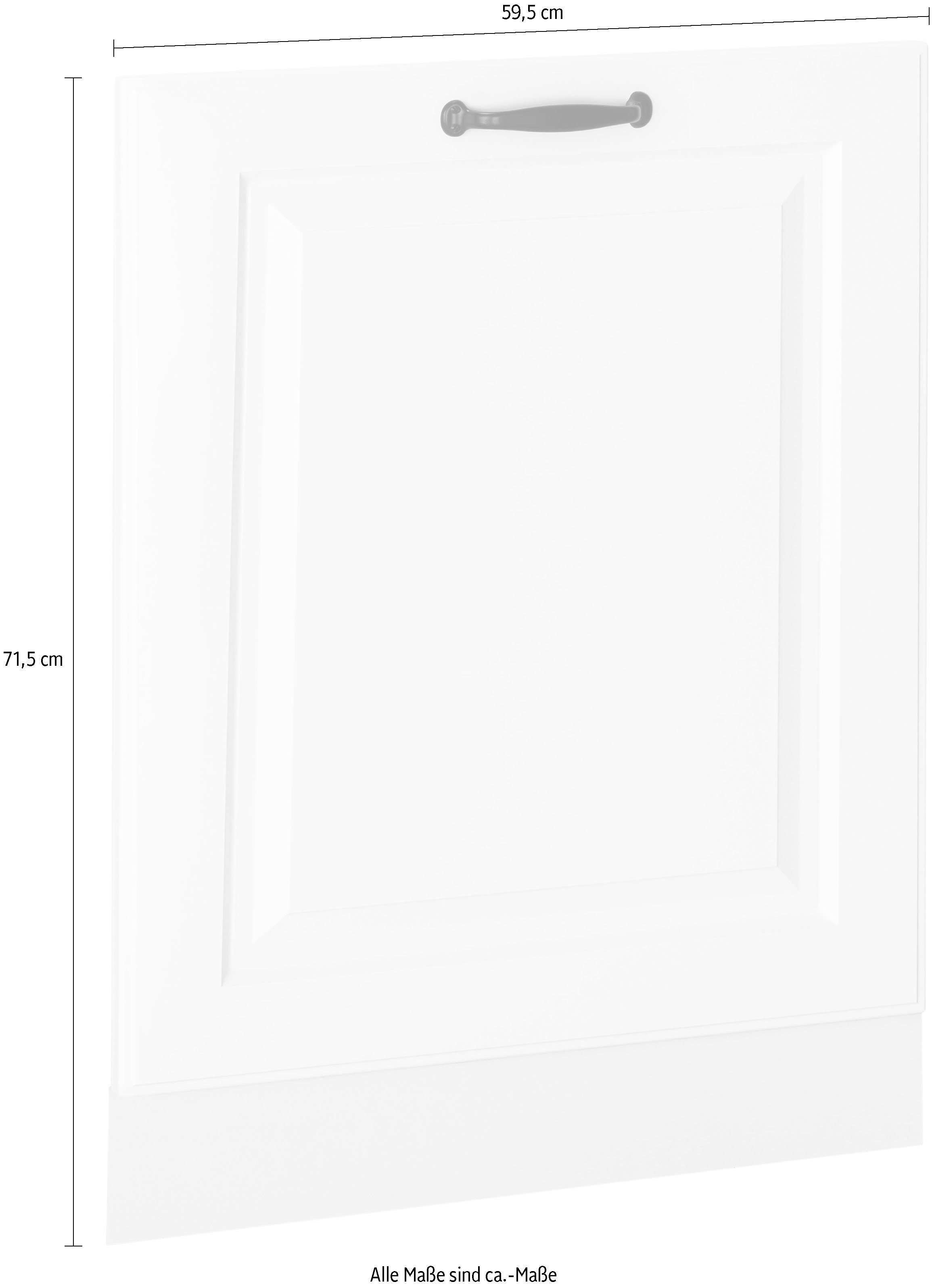 wiho Möbelblende Weiß breit, vollintegrierbaren Erla, Geschirrspüler für Küchen 60 cm