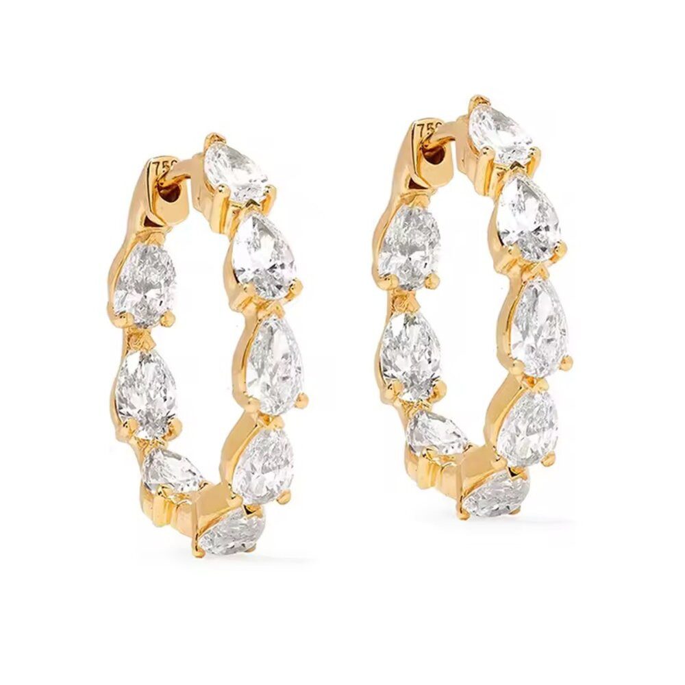 Paar Creolen Trend Creolen Ohrringe 20mm 925 Sterling Silber