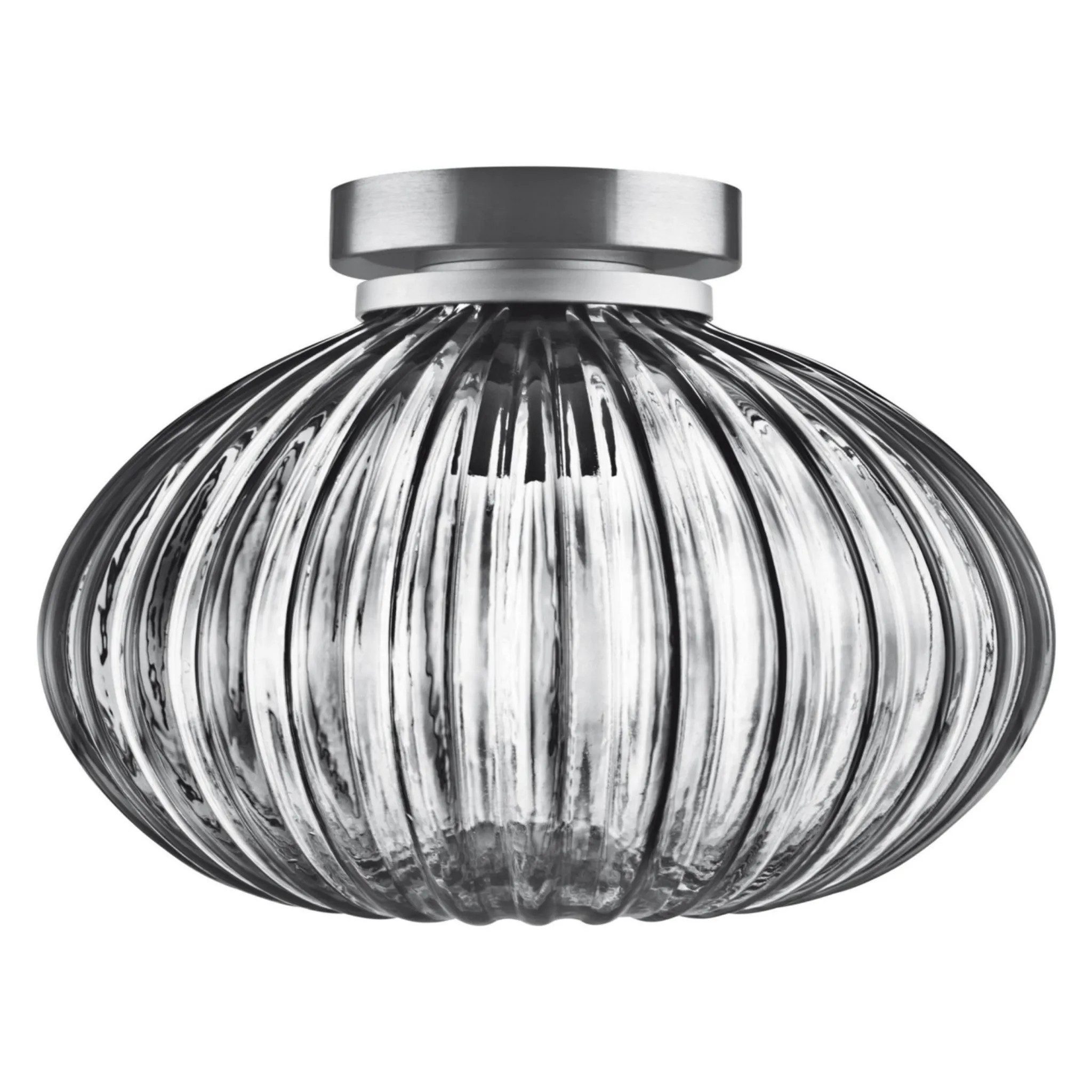 Ledvance Deckenleuchte LEDVANCE Vintage 1906® Carved PUMPKIN Glass Smoke Deckenleuchte E27, ohne Leuchtmittel