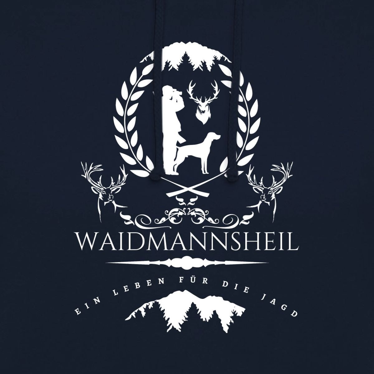 Spreadshirt Hoodie Waidmannsheil, Ein Leben für die Jagd Unisex Hoodie (1-tlg)