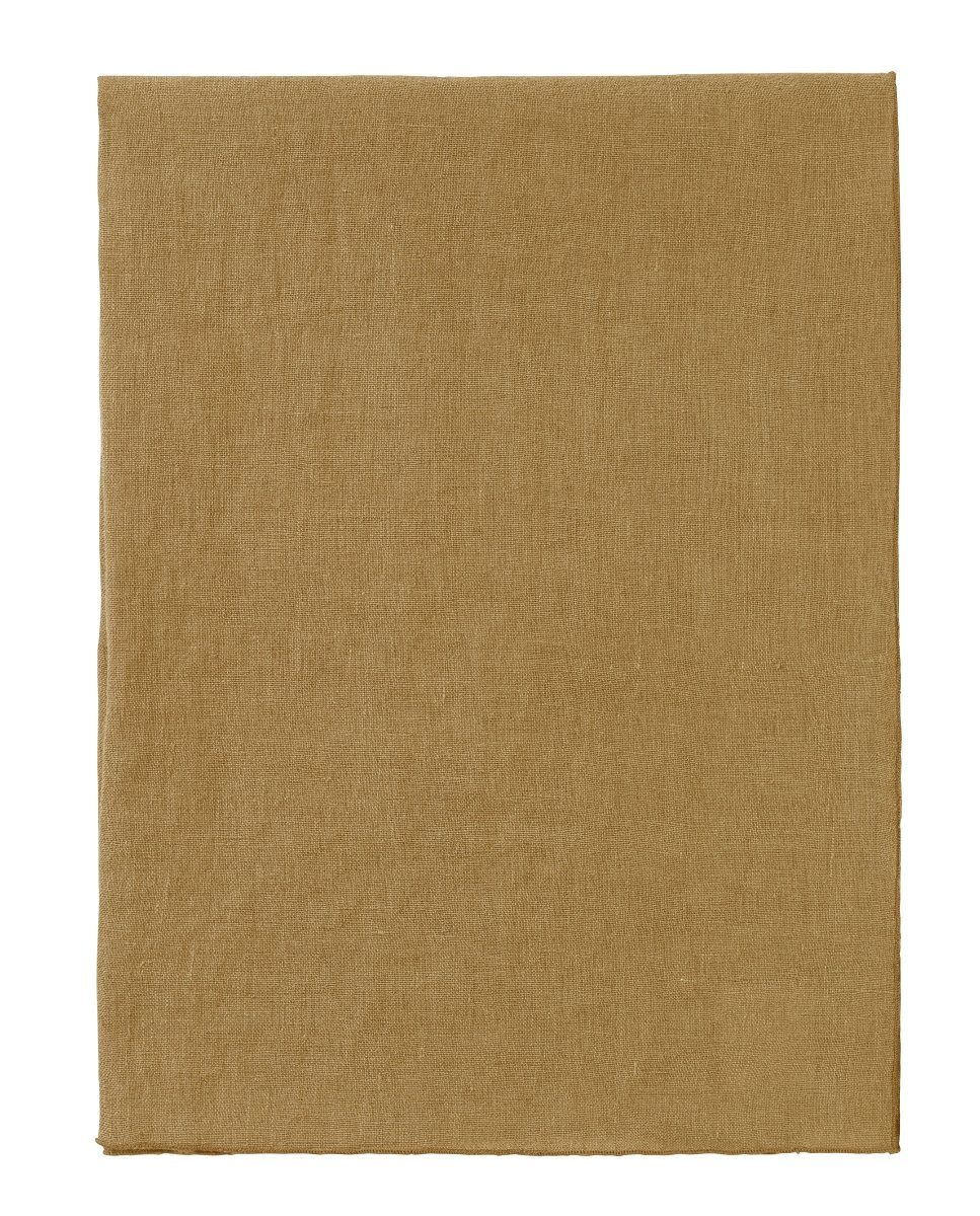 blomus Tischläufer LINEO Leinen Tischläufer Dull Gold 140 x 45 cm