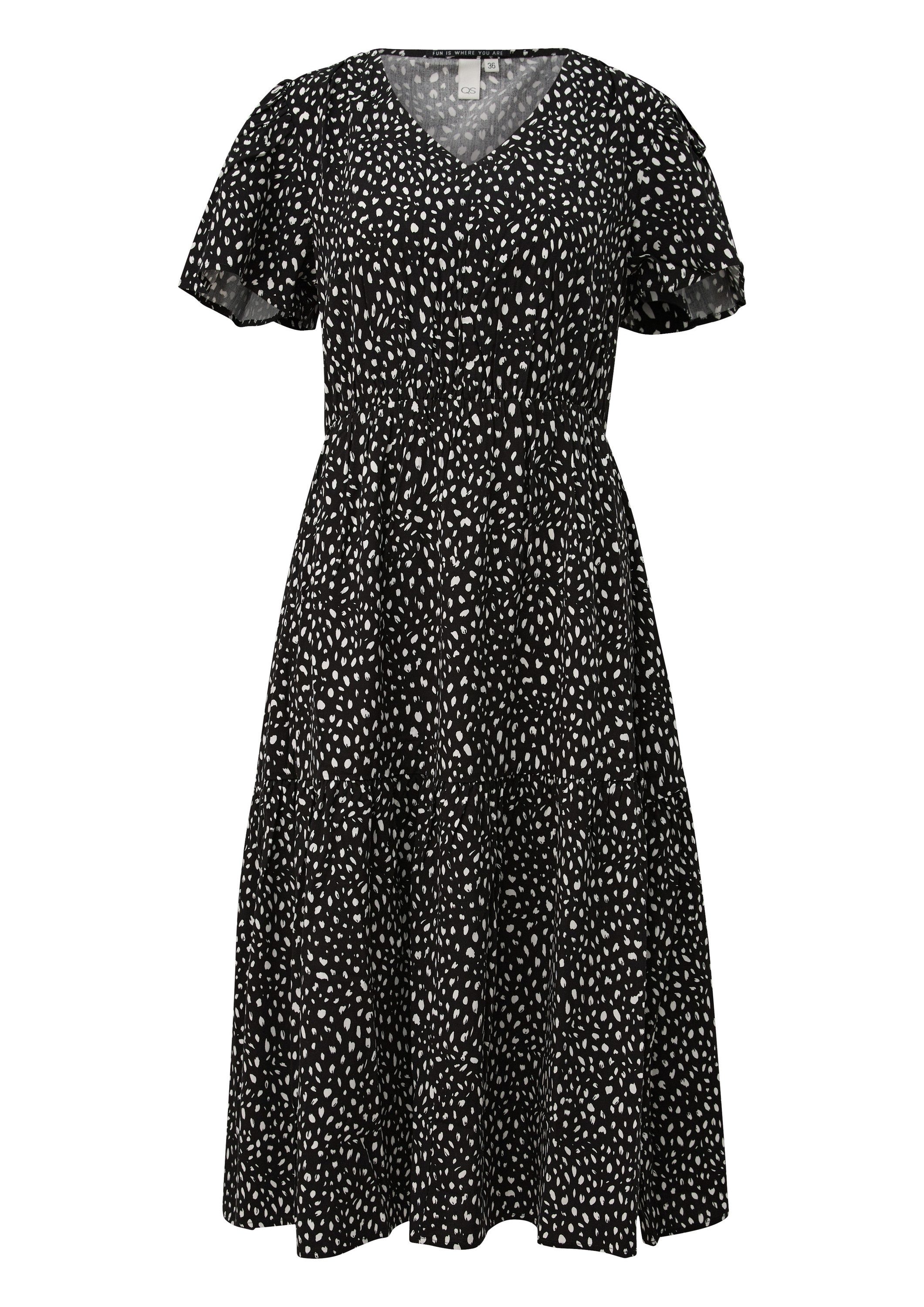 QS Midikleid Kleid Viskosekleid mit All-over-Print günstig online kaufen