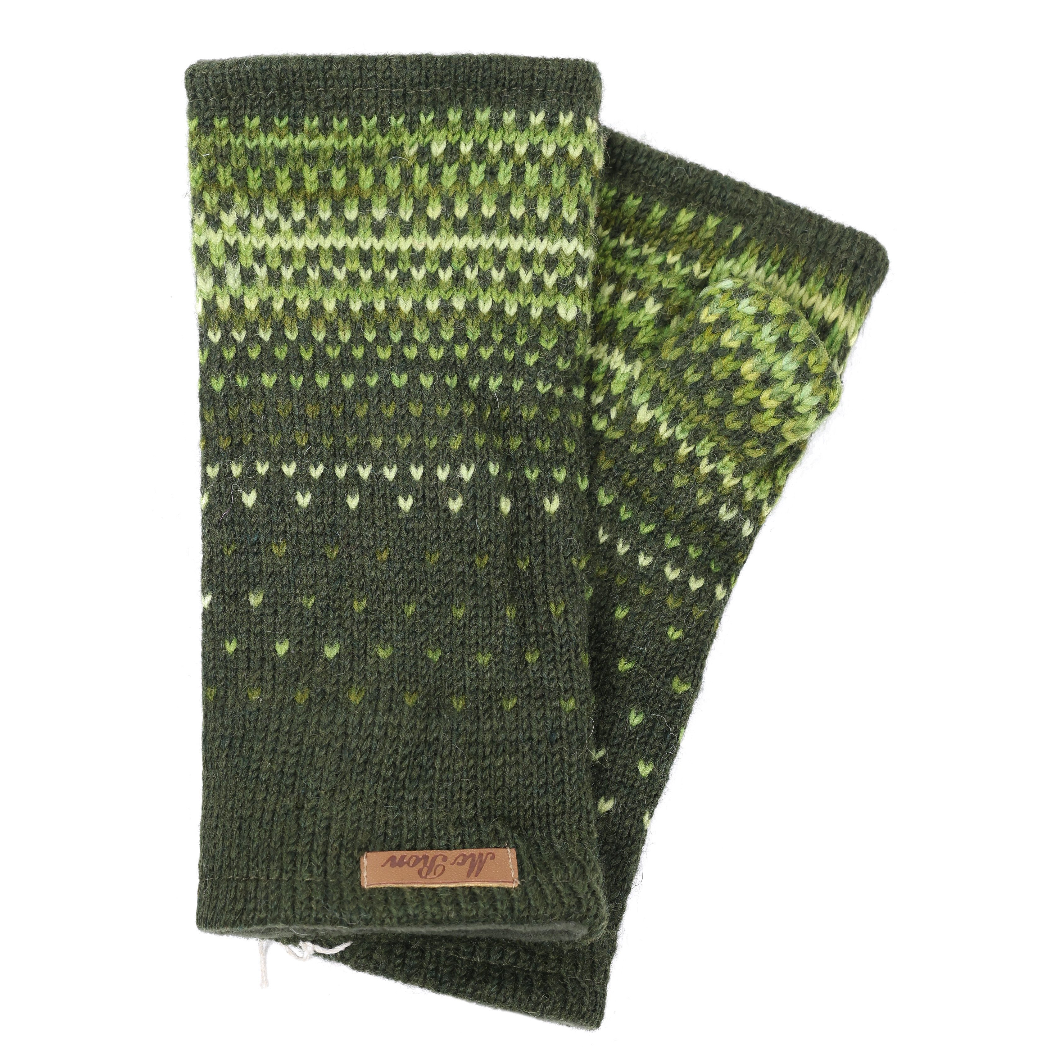 McRon Armstulpen Pulswärmer Modell Ida mit Daumen, mit hohem Schurwoll-Anteil, komplett mit Fleece gefüttert