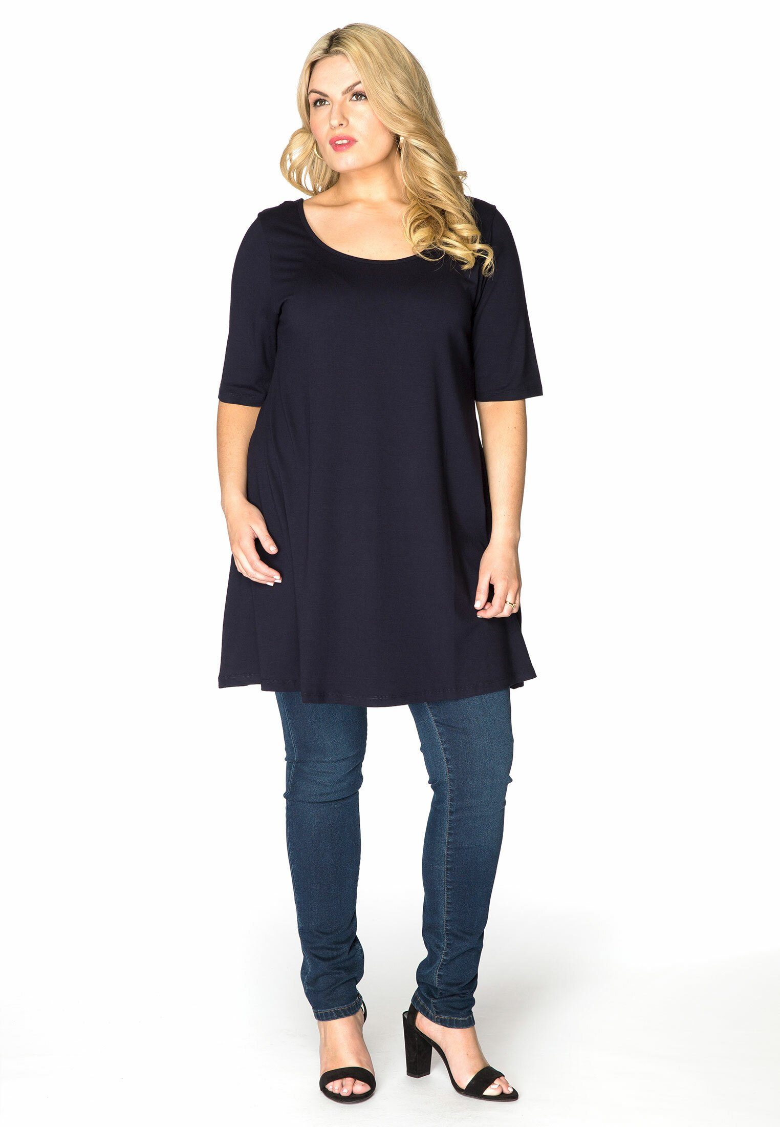 YOEK Langarmshirt Damen Tunika Große Größen günstig online kaufen