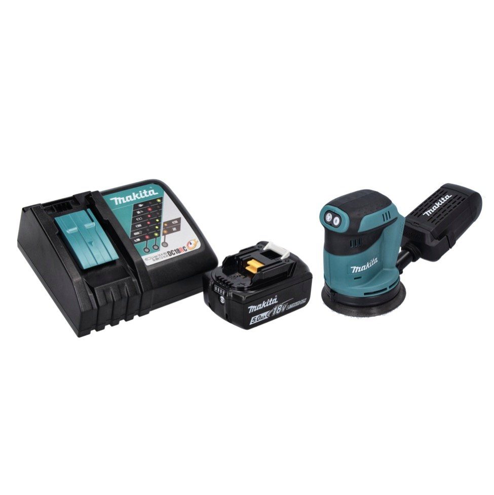 Thumbnail - Makita Exzenterschleifer DBO 180 RT1 Akku Exzenterschleifer 18 V 125 mm + 1x Akku 5,0 Ah + Lad