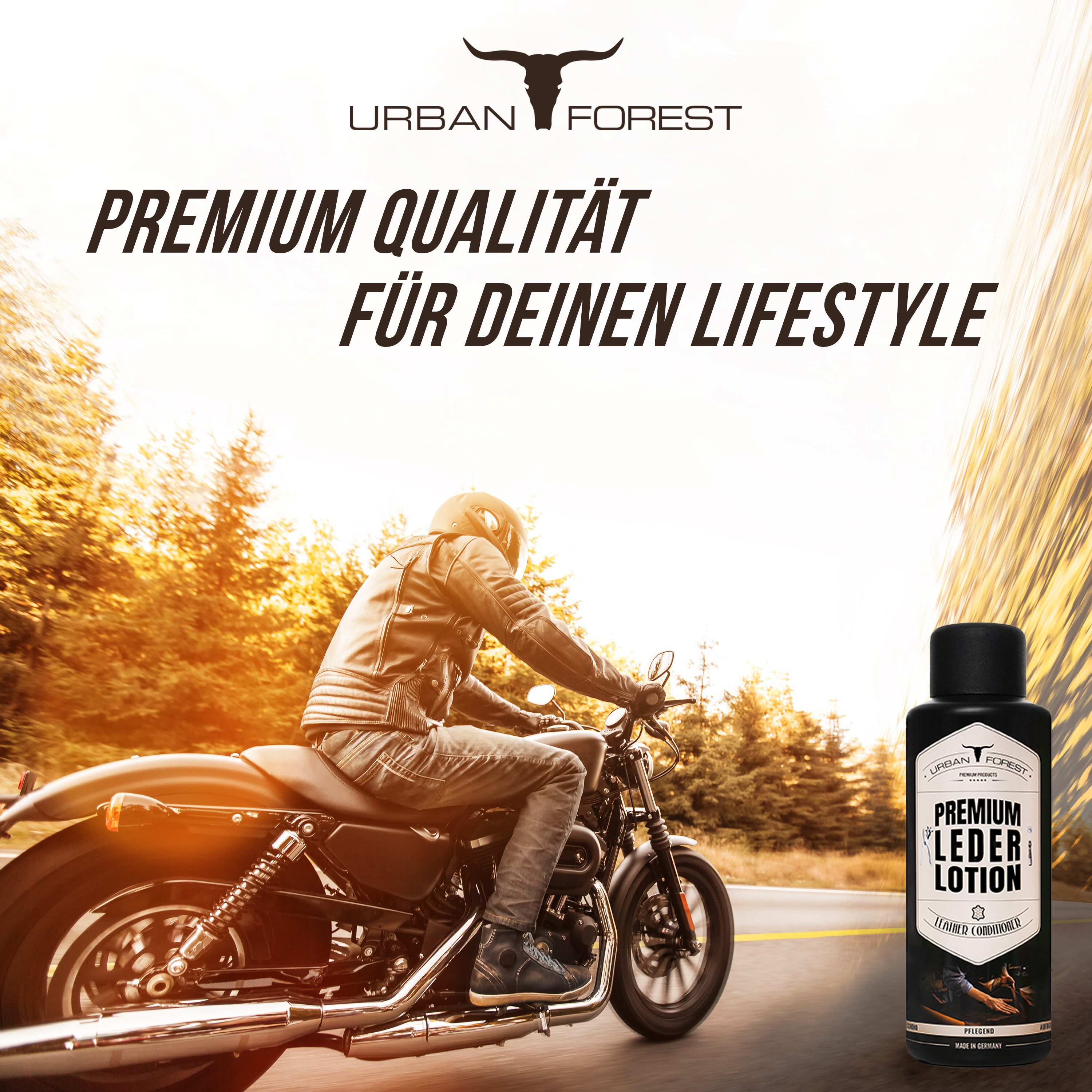 URBAN FOREST Sparset Leder Reiniger +Leder Lotion 2 x 500ml Lederpflegeset (2 St)