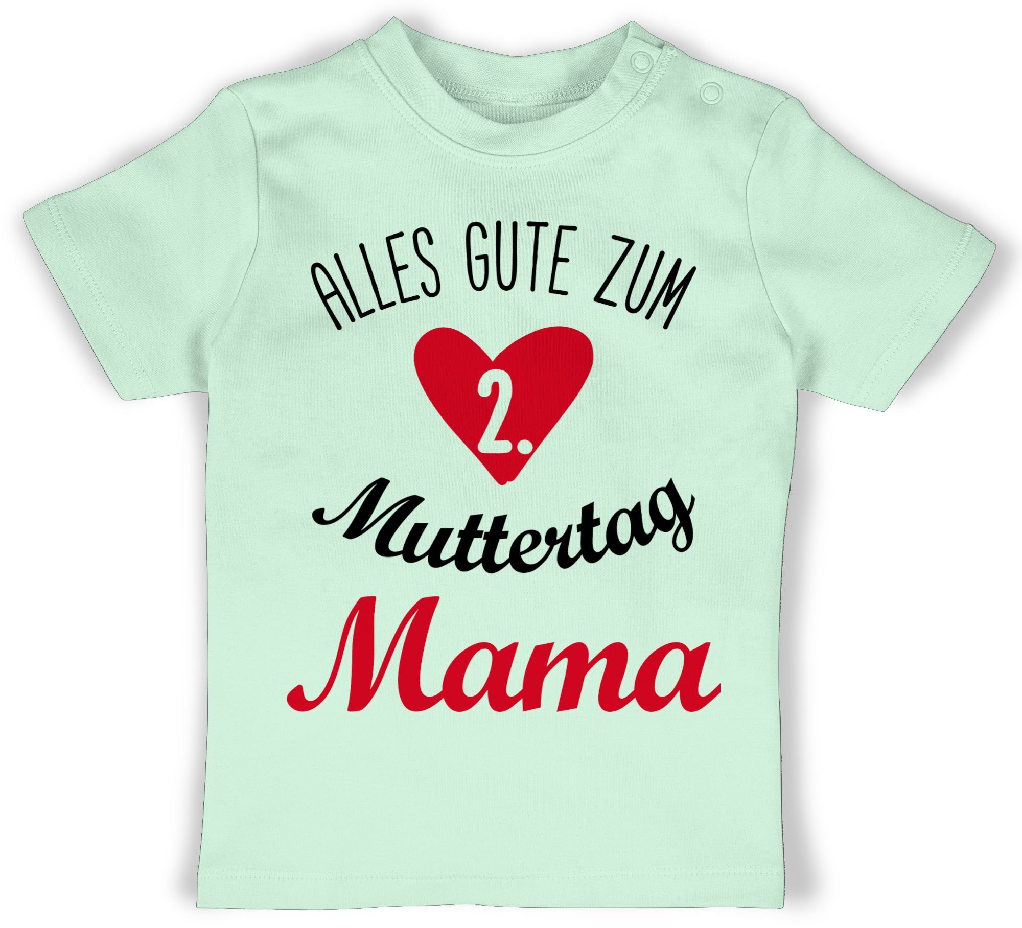 Shirtracer T-Shirt Alles gute Muttertag Muttertagsgeschenk zum 3 Mintgrün zweiten