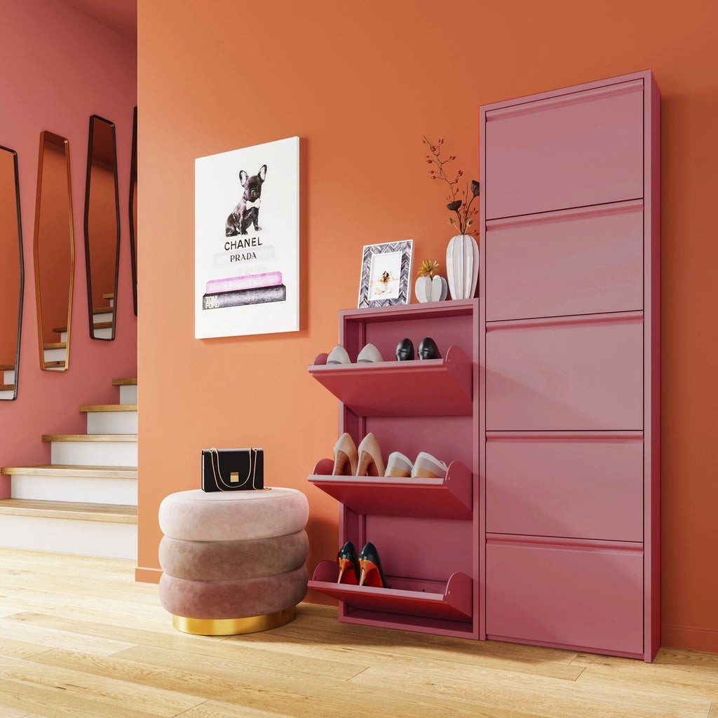 Kare Design Schuhschrank Caruso schmaler Schuhkipper mit 3 Klappen