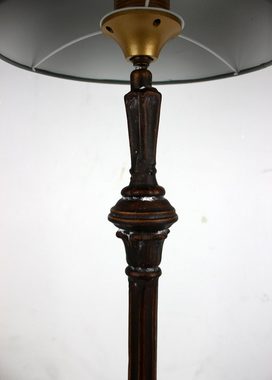 Signature Home Collection Tischleuchte Tischlampe schmal Holz gedrechselt lackiert mit Lampenschirm, ohne Leuchtmittel, warmweiß, handgefertigt in Italien