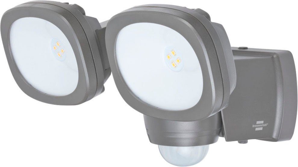 LED Außen-Wandleuchte Neutralweiß, mit fest Bewegungsmelder LED integriert, Batterie Brennenstuhl LUFOS, Bewegungsmelder, und
