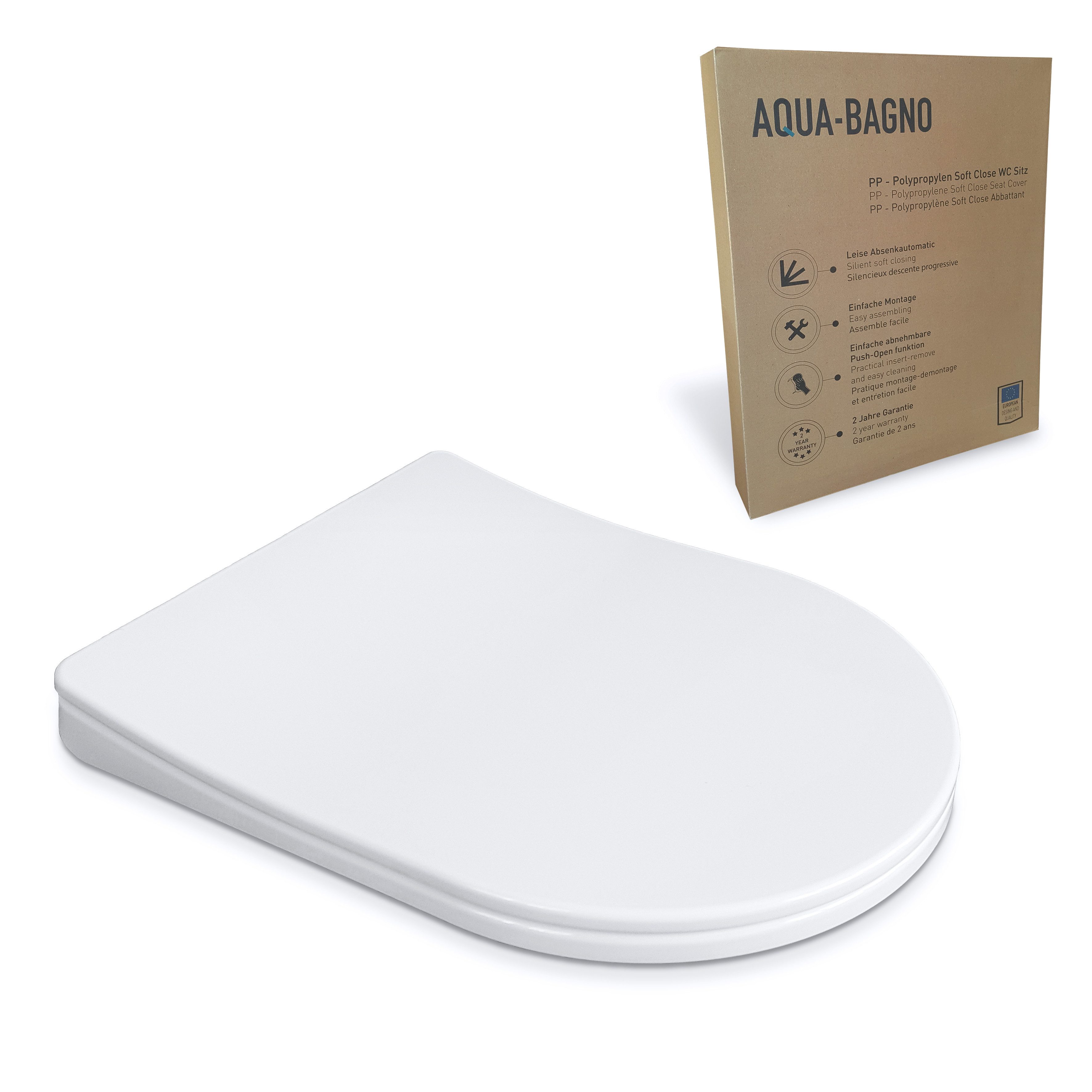 Aqua Bagno WC-Sitz Absenkautomatik Toilettendeckel abnehmbarer günstig online kaufen