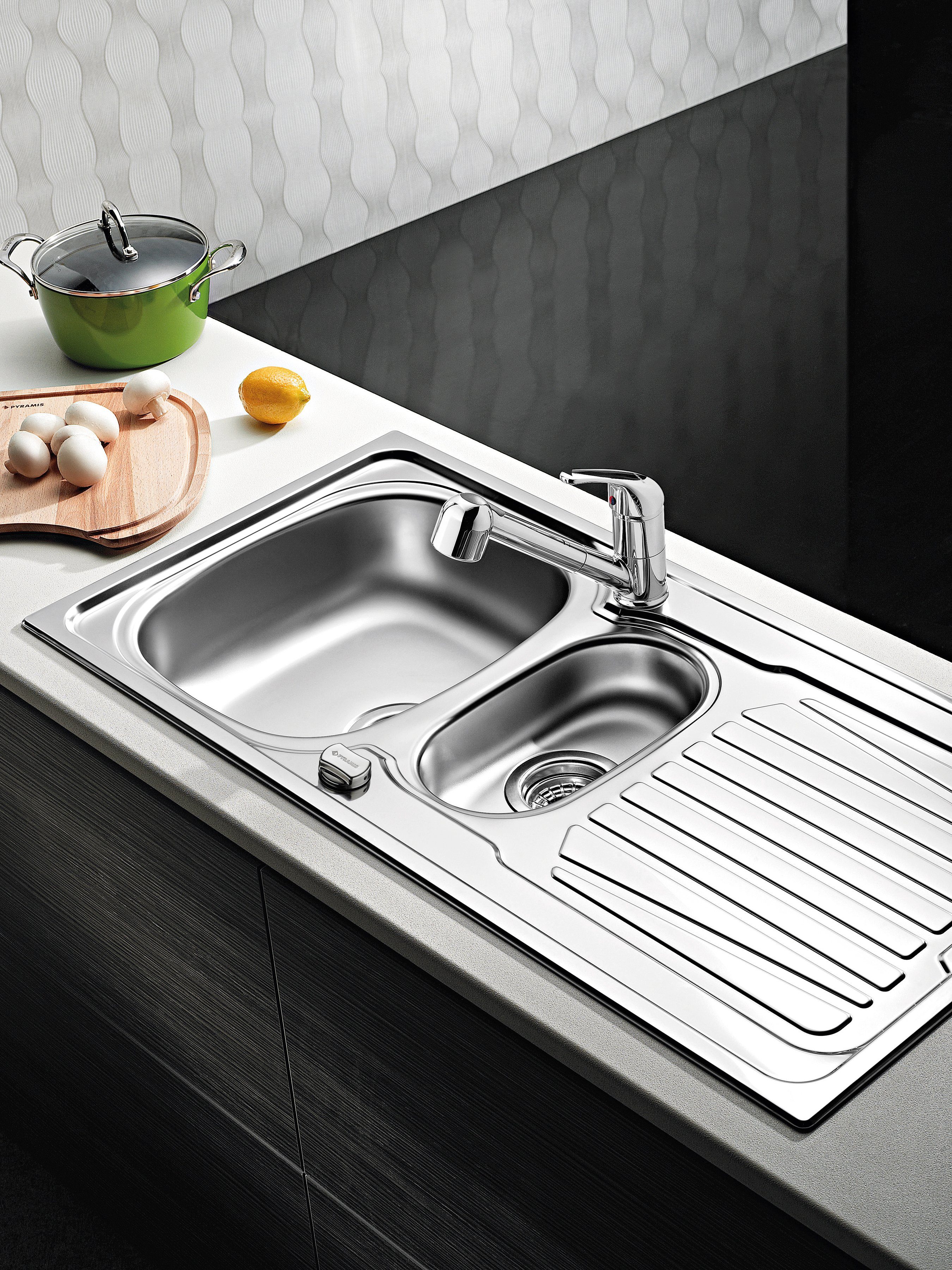 Pyramis Edelstahlspüle Sparta, rechteckig, 100/50 cm