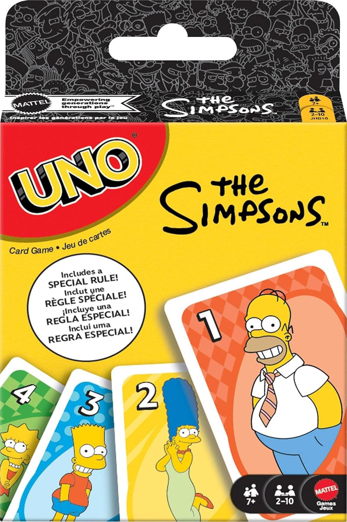 Mattel® Spiel Mattel Games UNO The Simpsons Kartenspiel für Kinder + Erwachsene 7+