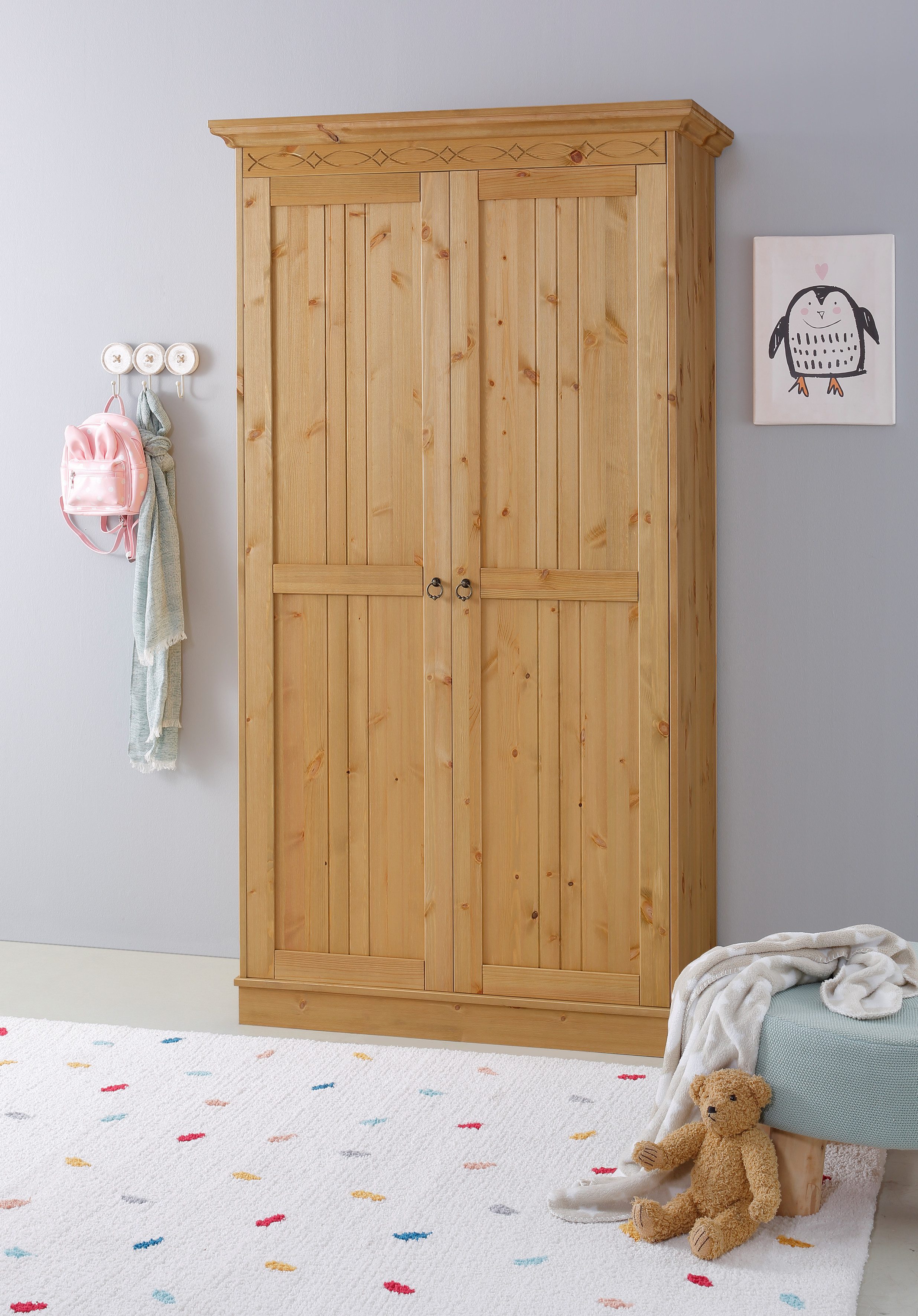 Home affaire Drehtürenschrank "Indra", (3 Breiten: 100/145/233 cm H/T ca.18 günstig online kaufen
