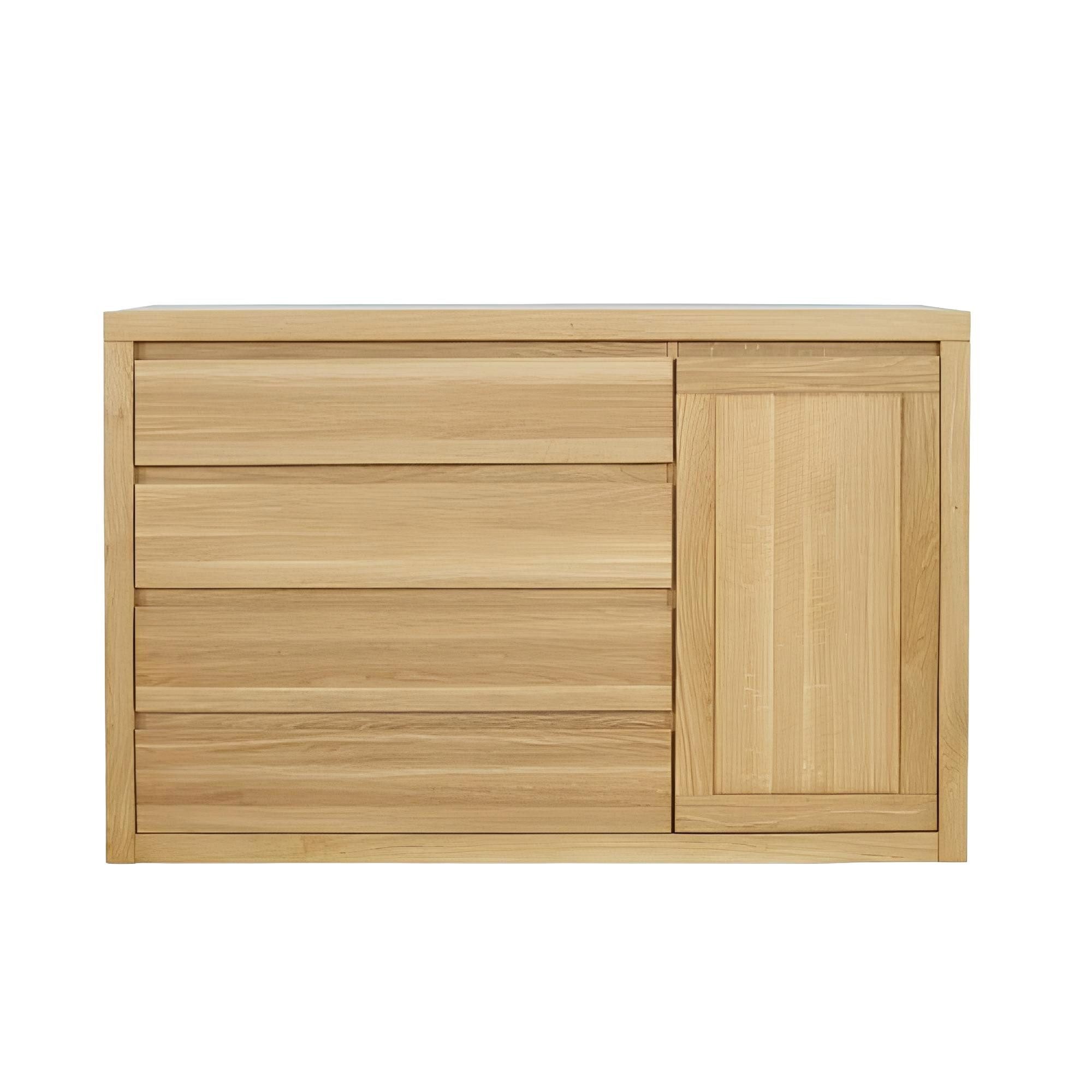 Xlmoebel Kombikommode Eiche Massivholz Anrichte mit zeitloser Eleganz und Stauraum (Kommode, 1 St., Kommode), Hergestellt in Europa