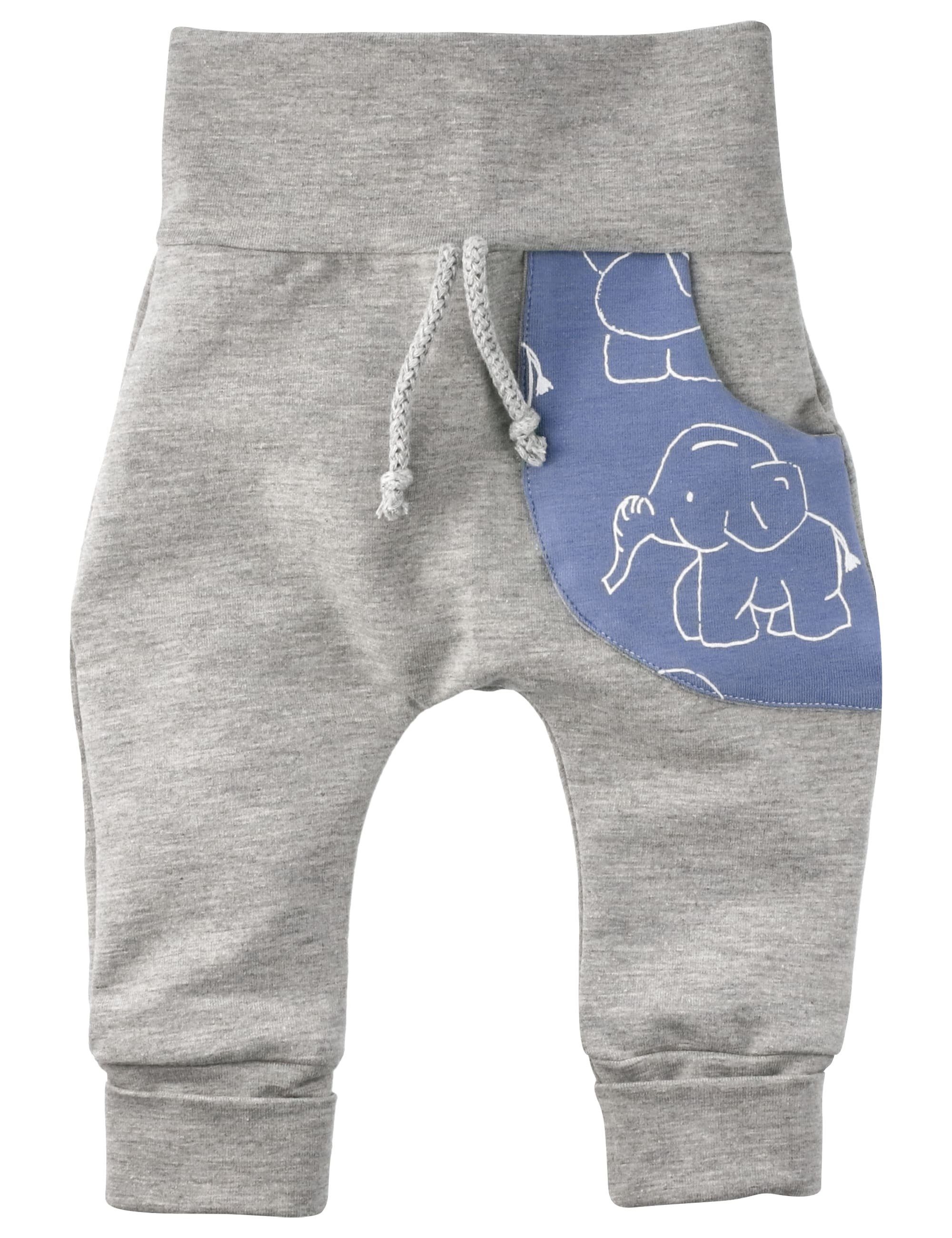 Hose Puschel-Design (Hose, 1-tlg) Elefant Stoffhose