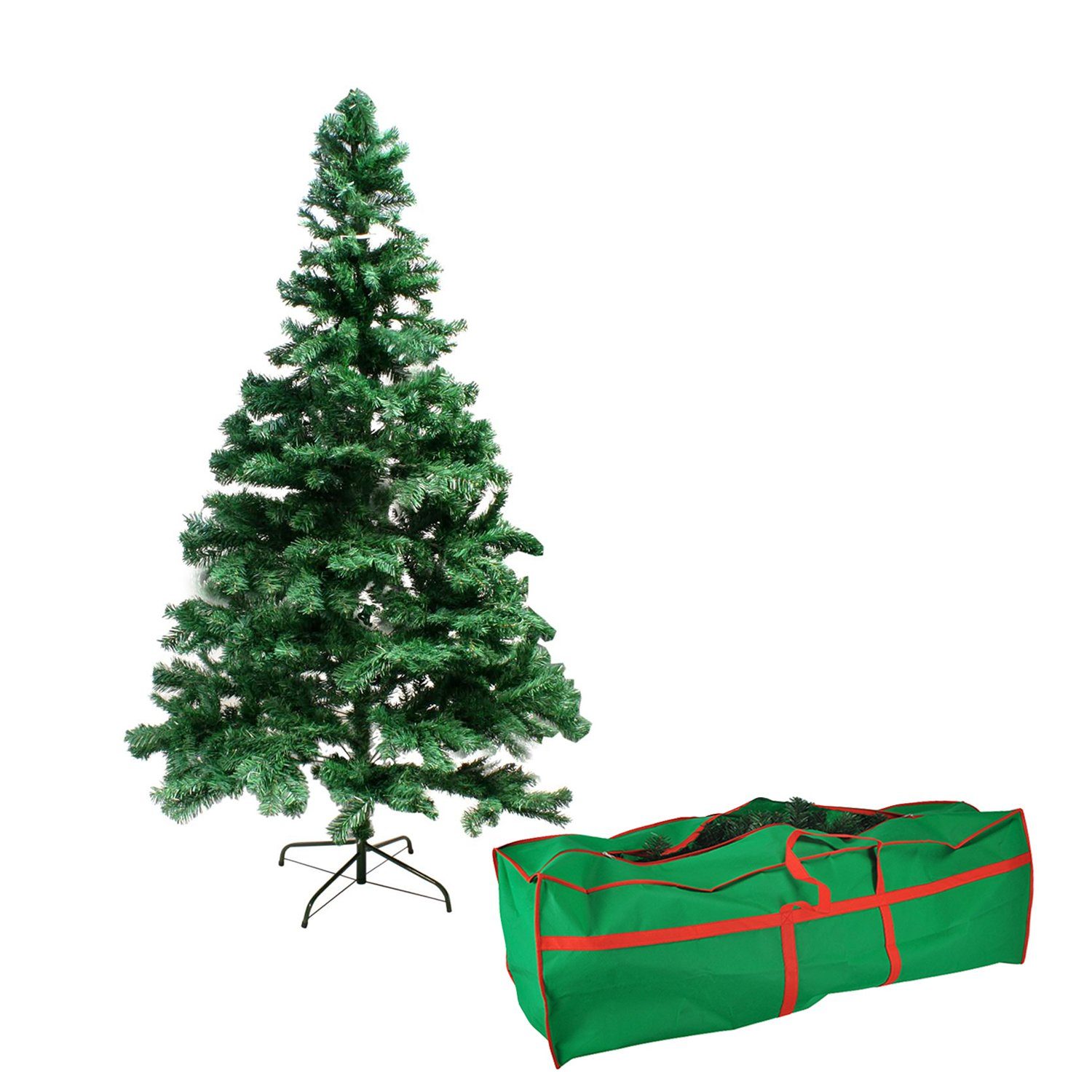 Mojawo Künstlicher Weihnachtsbaum Weihnachtsbaum 180 cm inkl Ständer grün + Gratis