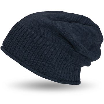 compagno Strickmütze (1-St) Gefütterte Wintermütze Herren Damen Mütze Beanie Haube Strickmütze